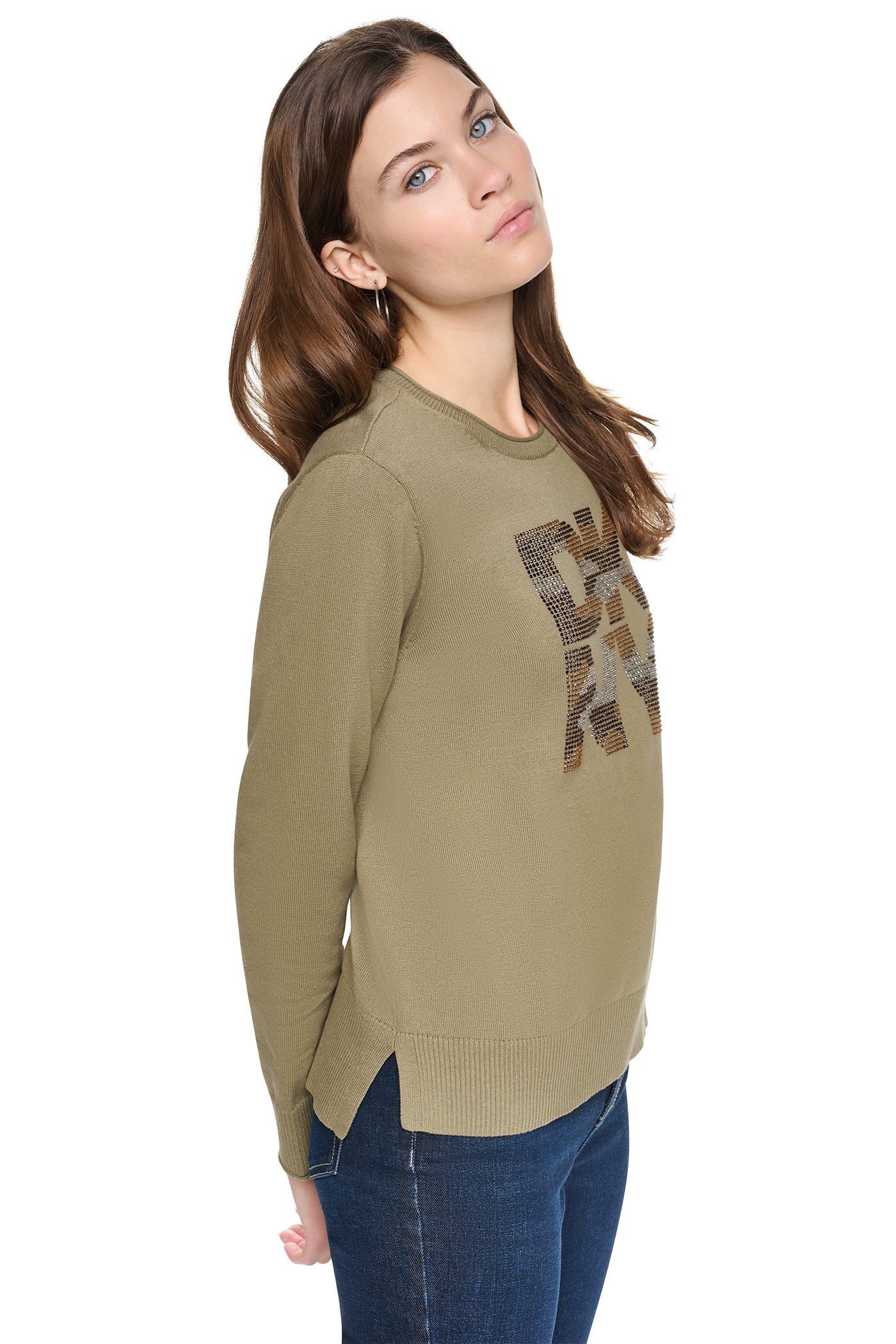 CAMO RHINESTONE LOGO SWEATER VIEW 4