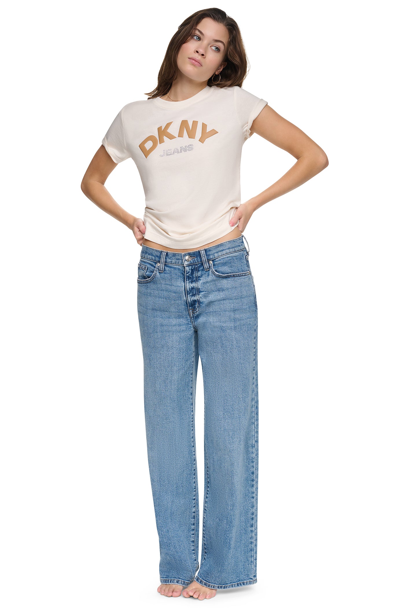 ARCHED RHINESTONE LOGO TEE VIEW 7