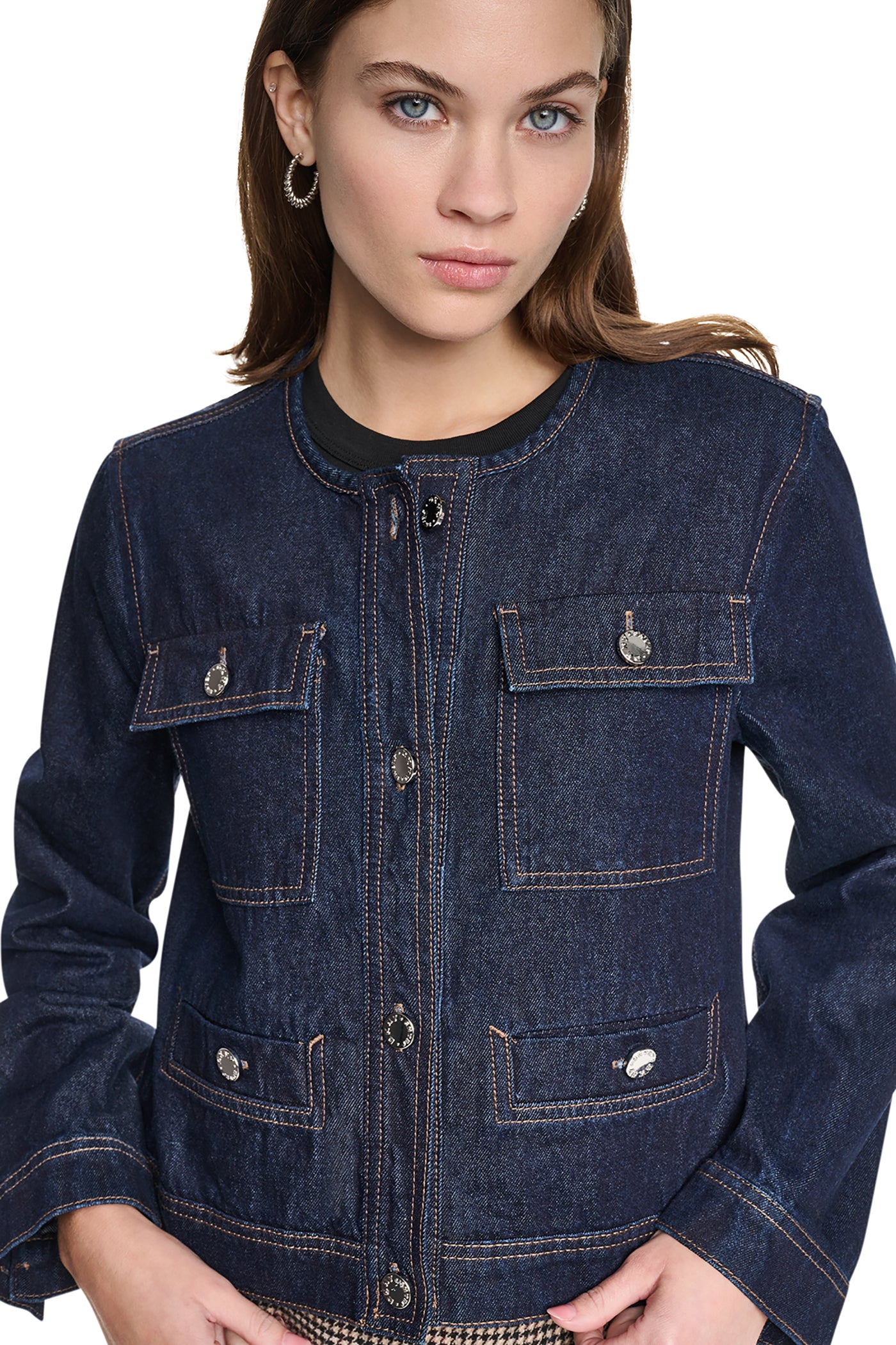 MIXED MEDIA DENIM JACKET VIEW 3 | Denim Destination