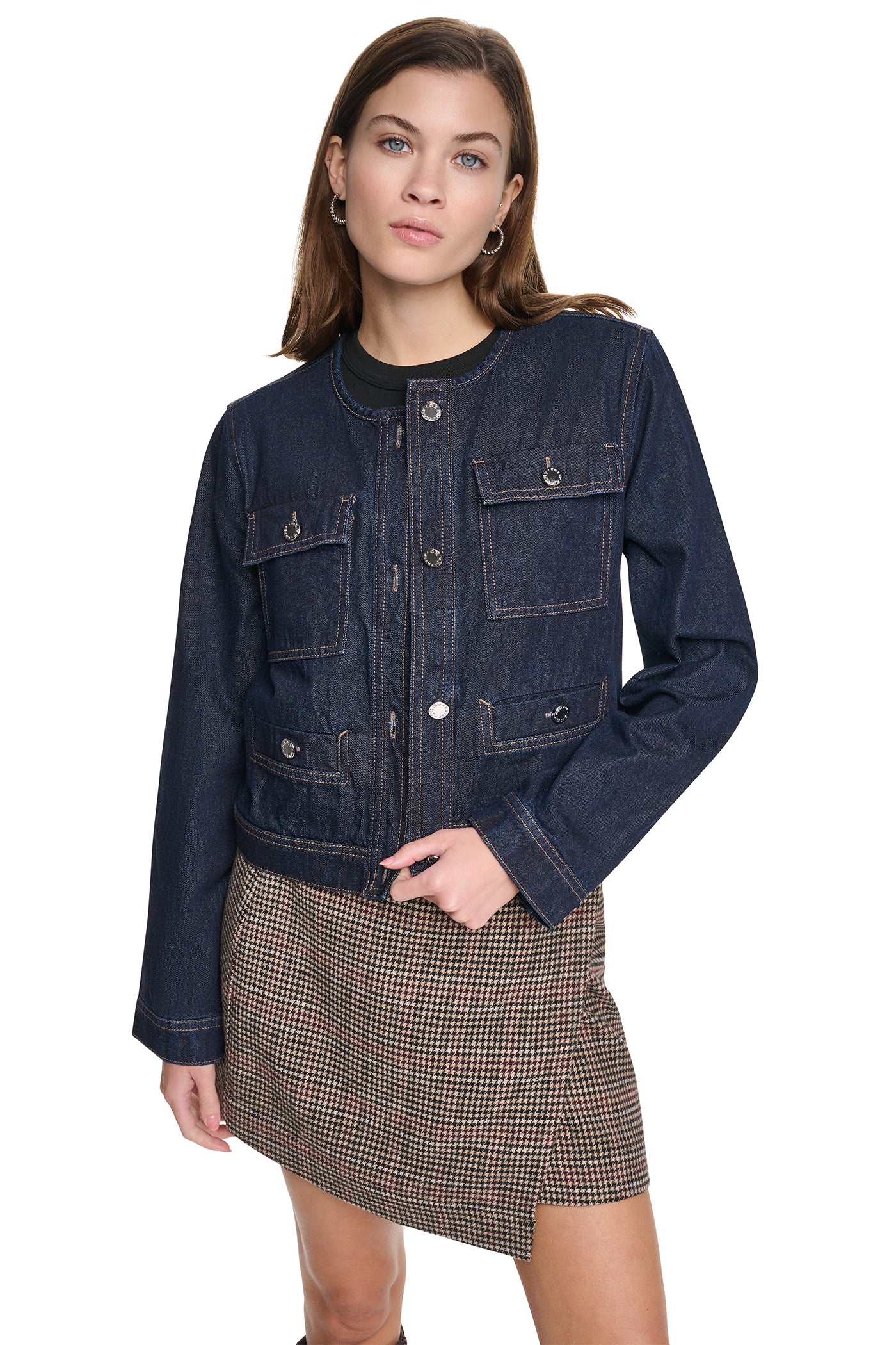 MIXED MEDIA DENIM JACKET VIEW 6 | Denim Destination