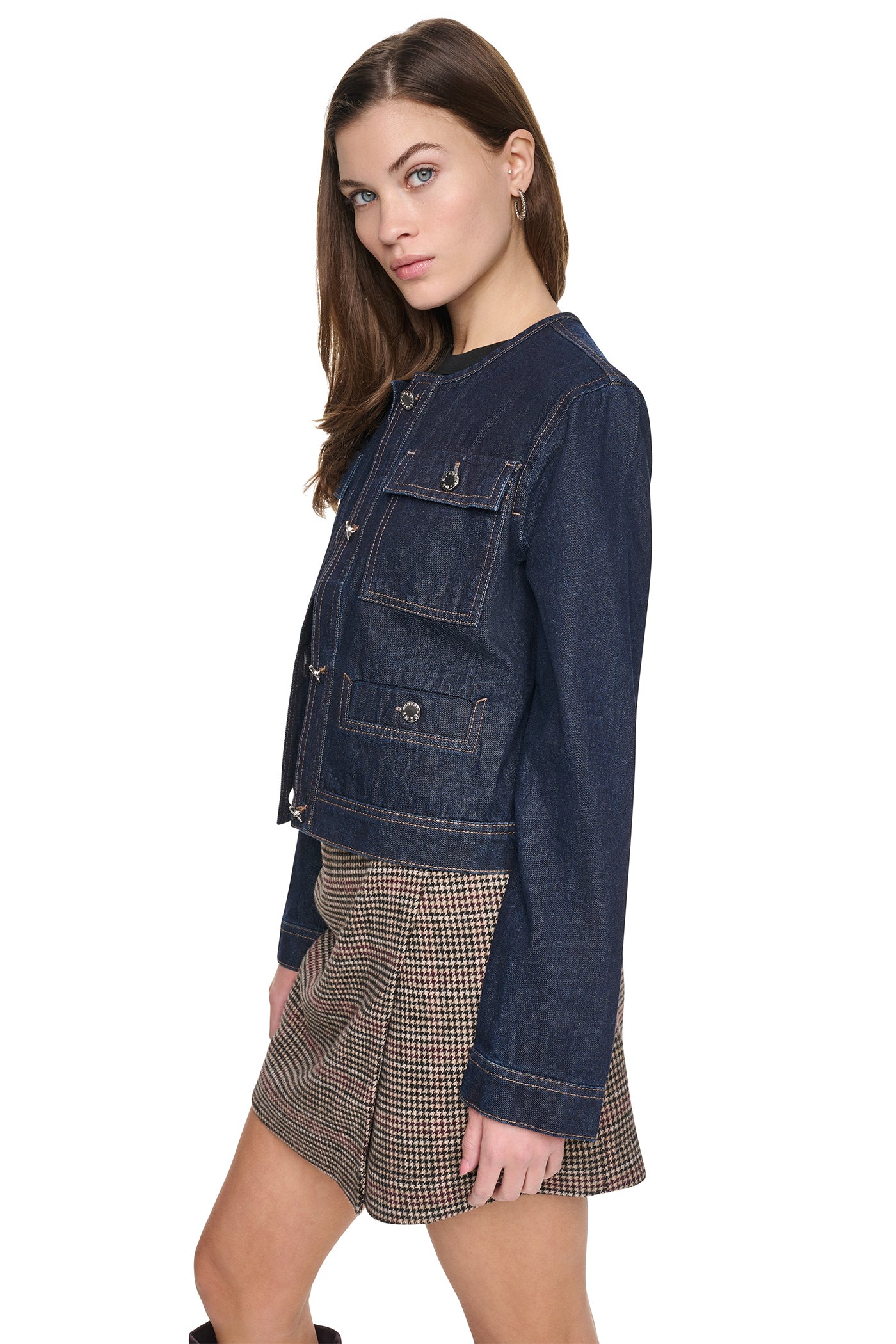 MIXED MEDIA DENIM JACKET VIEW 4 | Denim Destination
