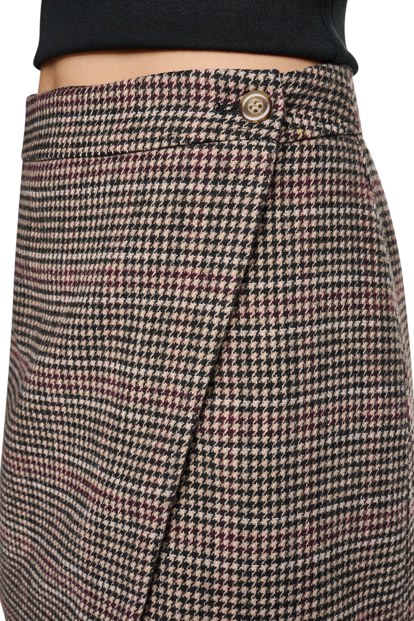HOUNDSTOOTH MINI WRAP SKIRT VIEW 6