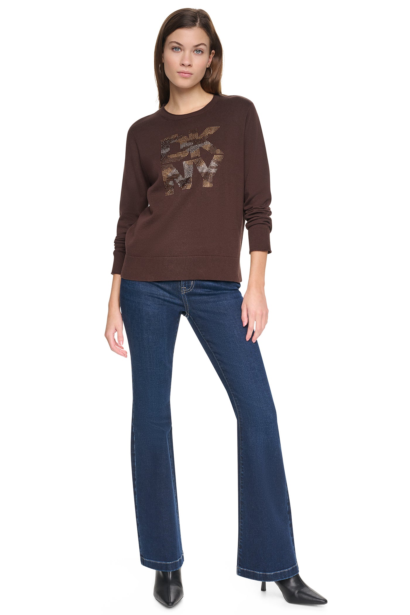 CAMO RHINESTONE LOGO SWEATER VIEW 6