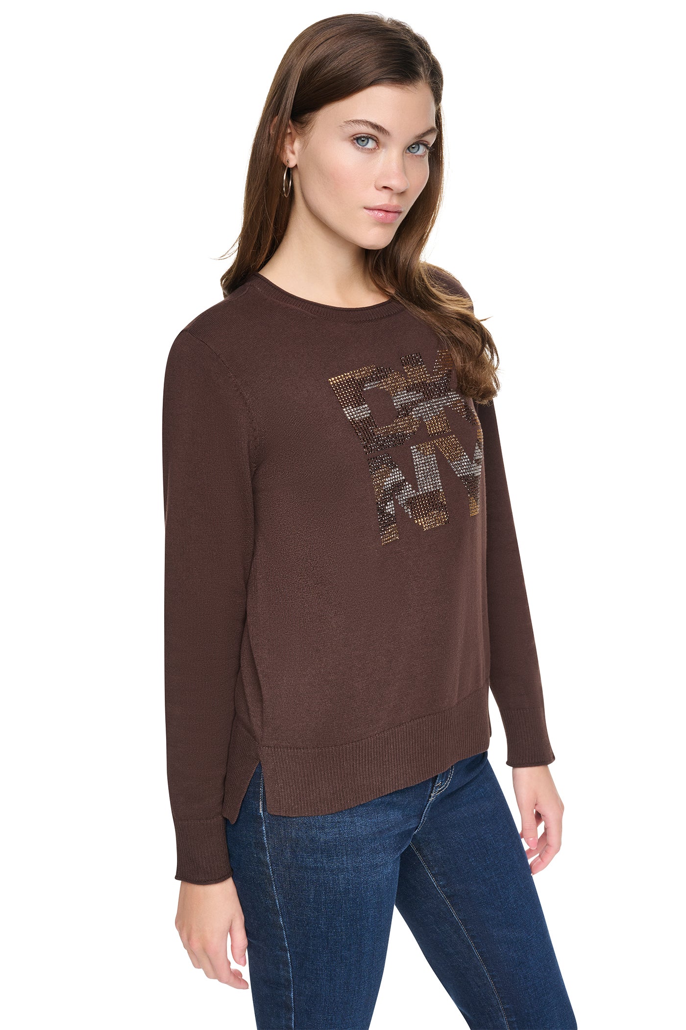CAMO RHINESTONE LOGO SWEATER VIEW 3