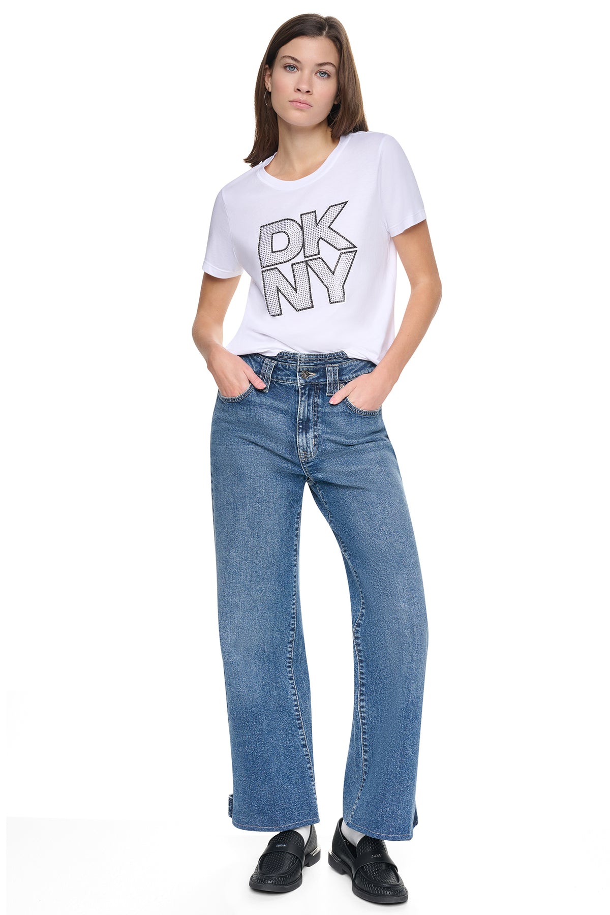 CRYSTAL DISTRESSED LOGO TEE VIEW 2