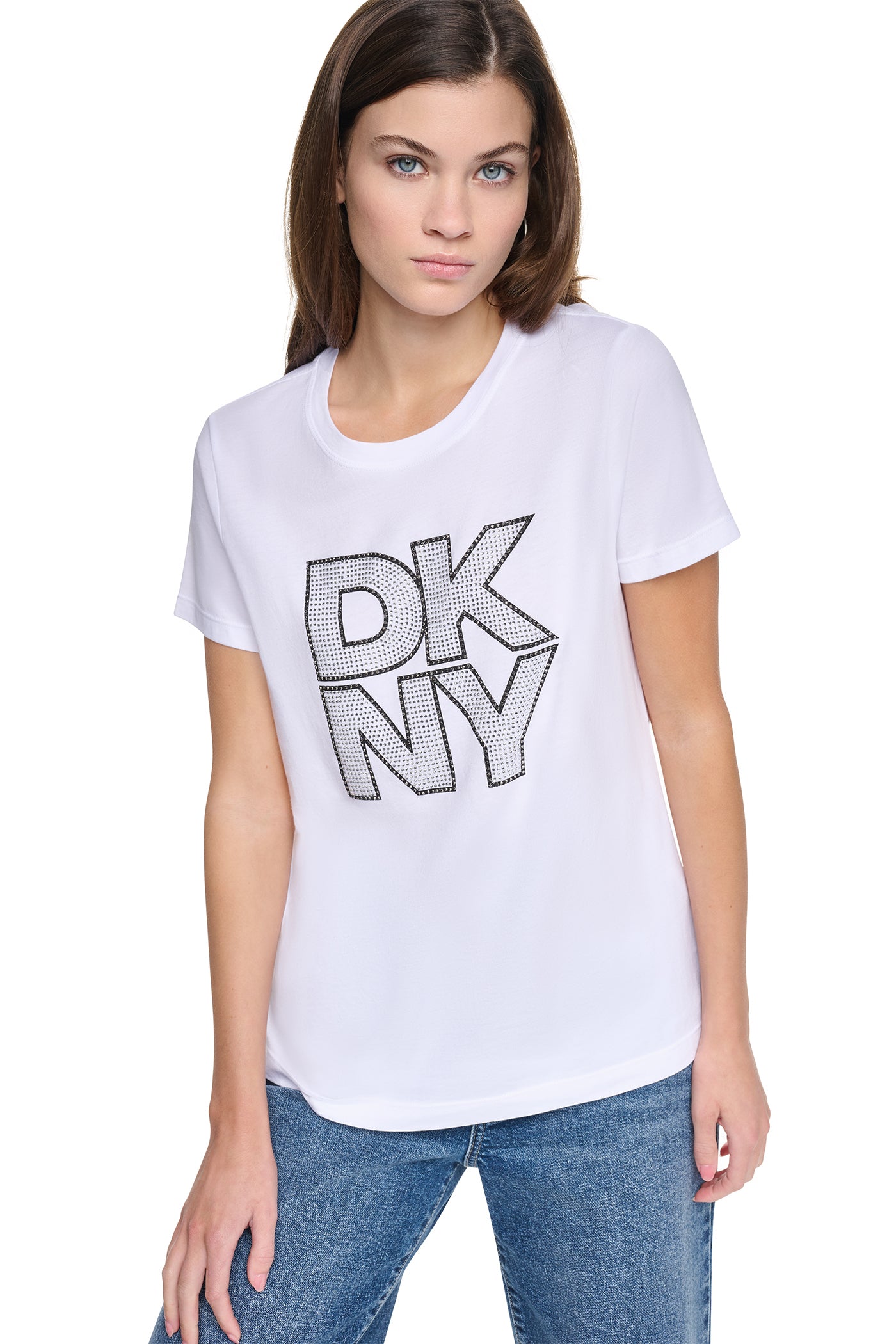 CRYSTAL DISTRESSED LOGO TEE VIEW 2