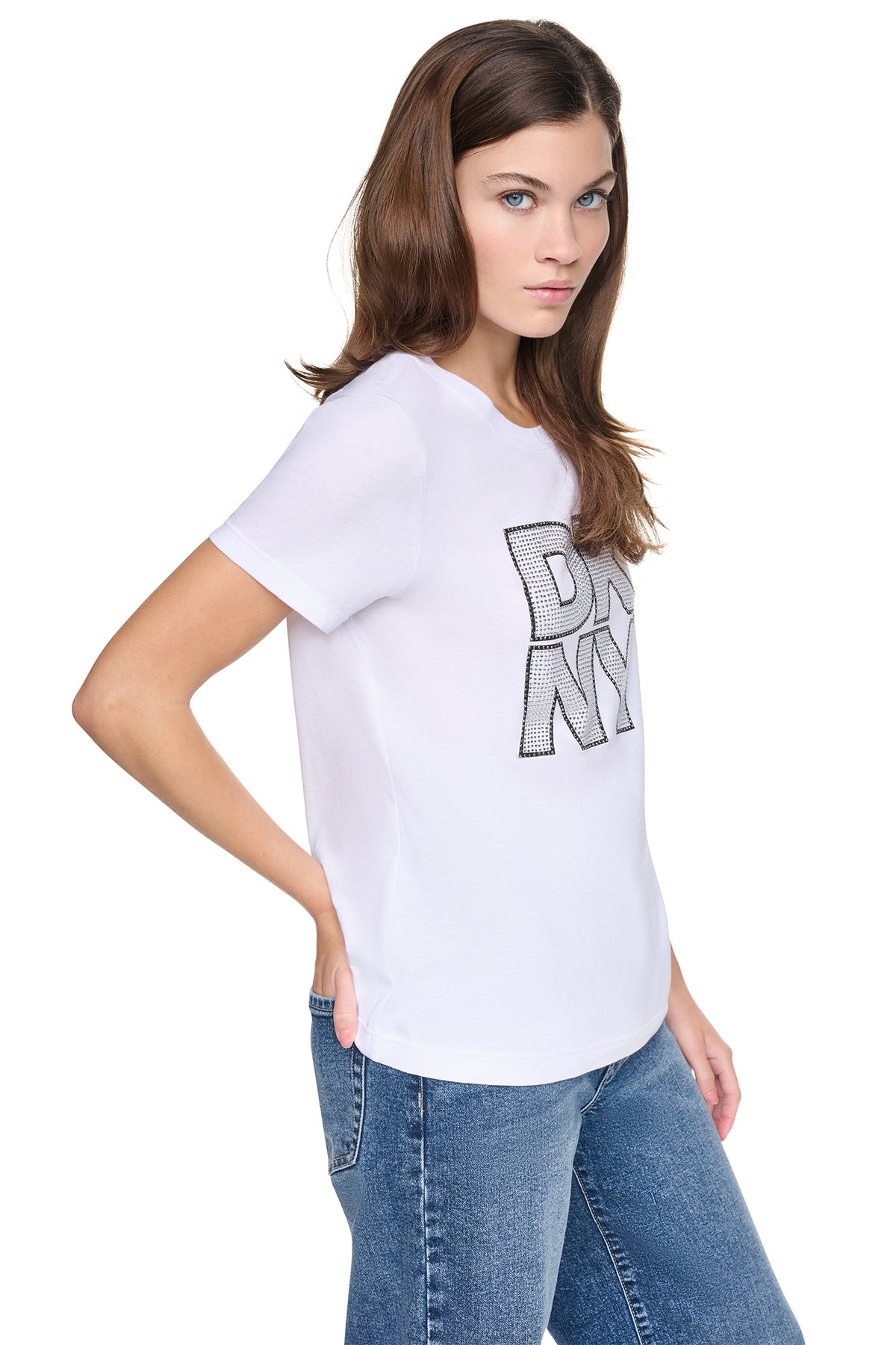 CRYSTAL DISTRESSED LOGO TEE VIEW 2