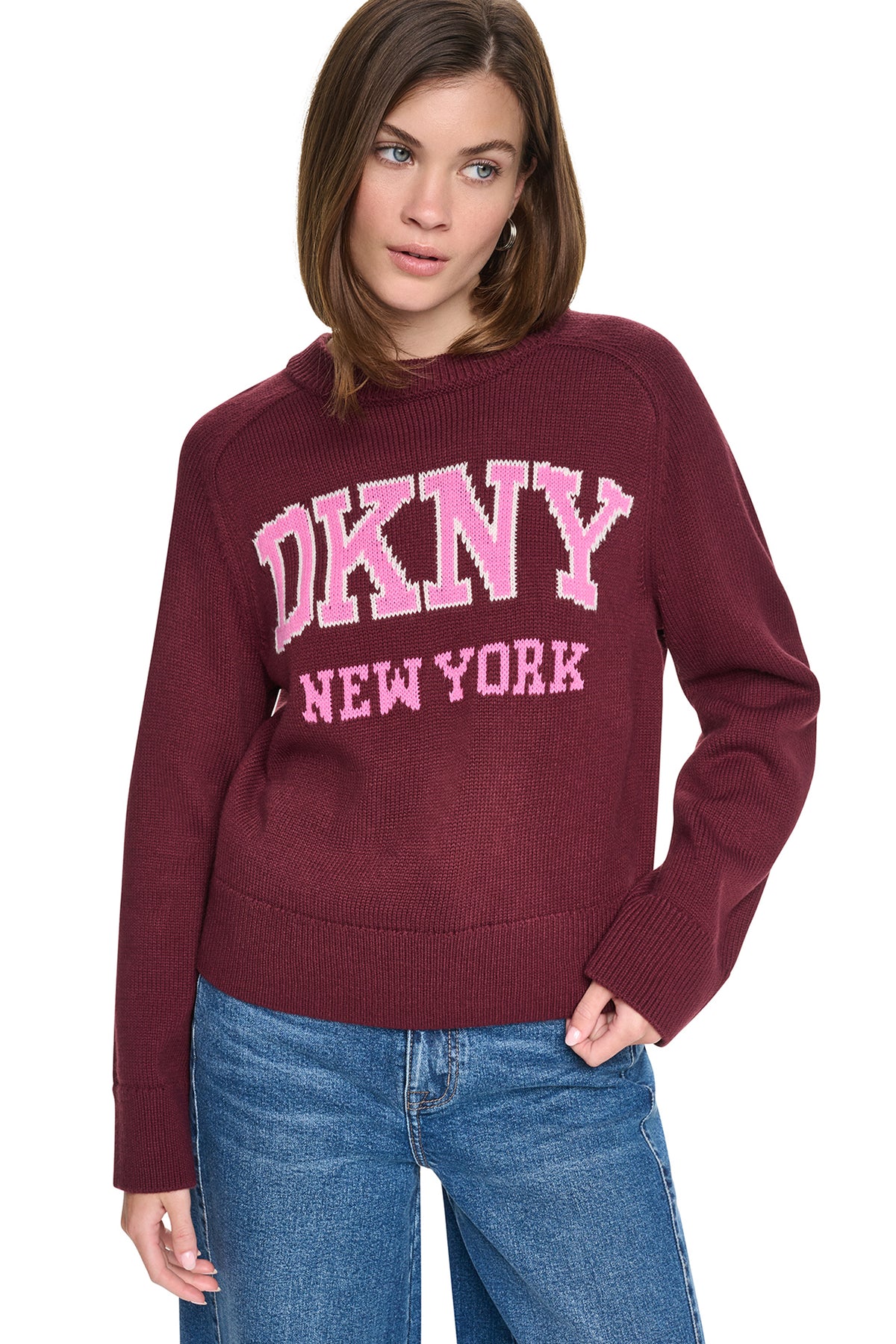 BELL SLEEVE RAGLAN LOGO SWEATER VIEW 1