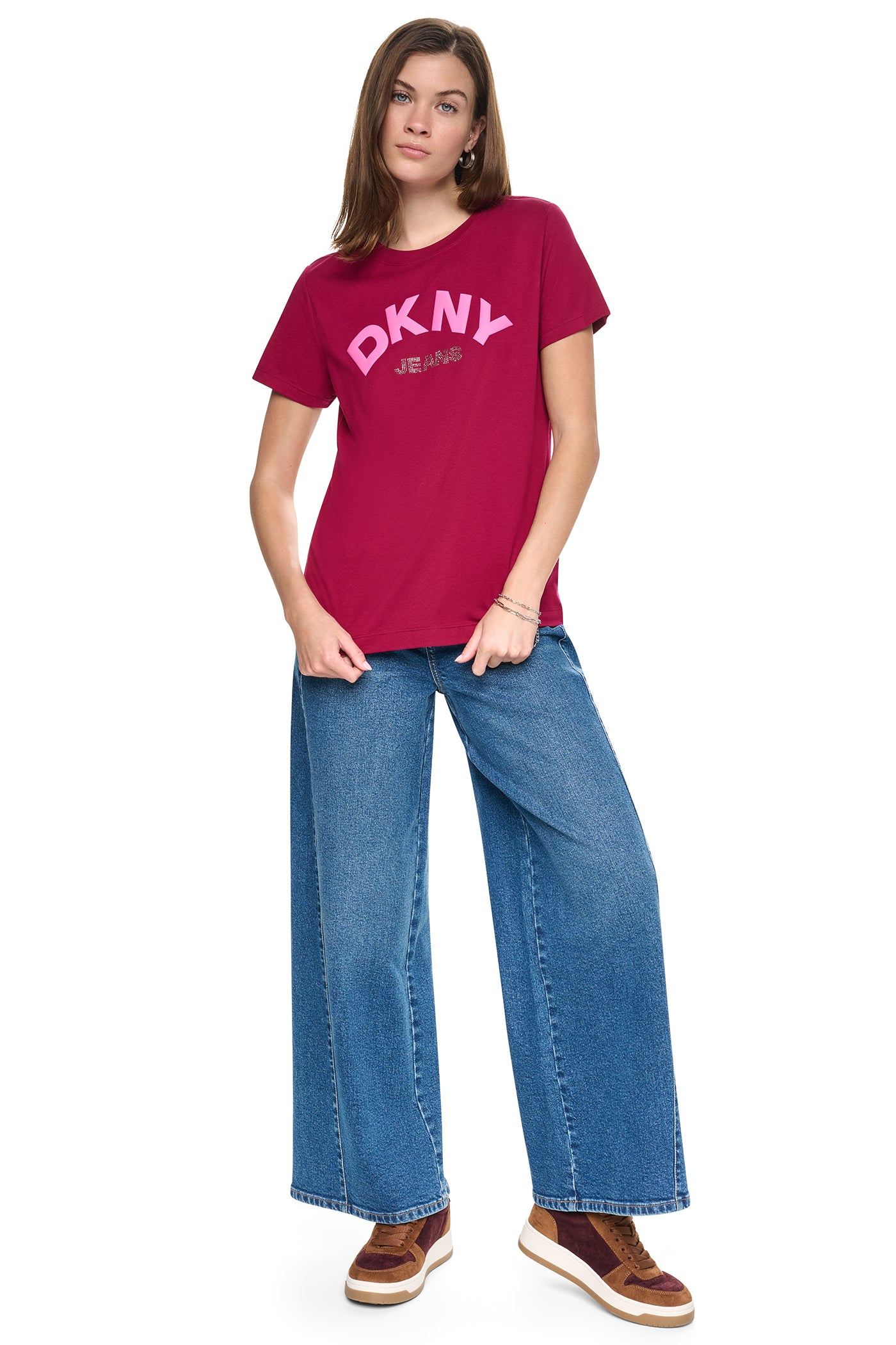 ARCHED RHINESTONE LOGO TEE VIEW 6