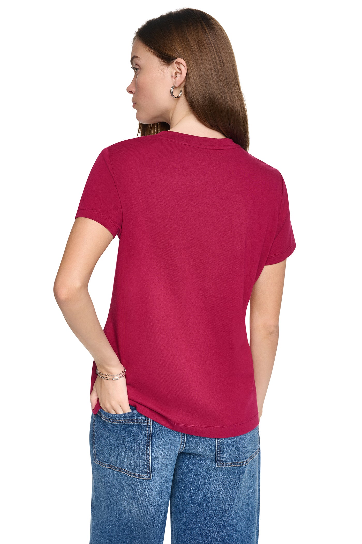 ARCHED RHINESTONE LOGO TEE VIEW 4