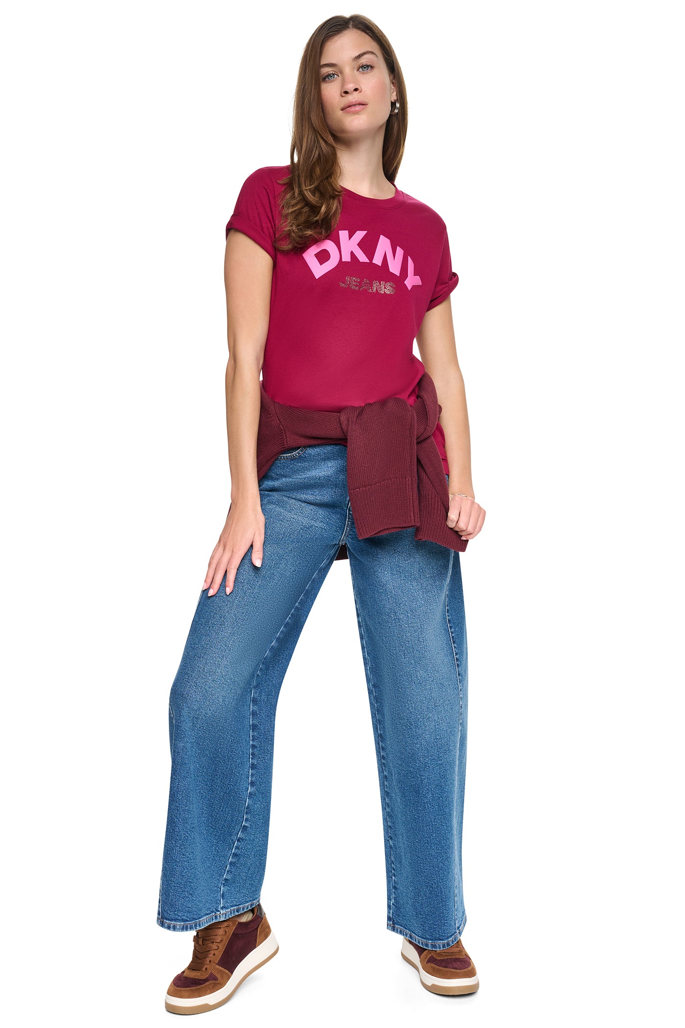 ARCHED RHINESTONE LOGO TEE VIEW 2