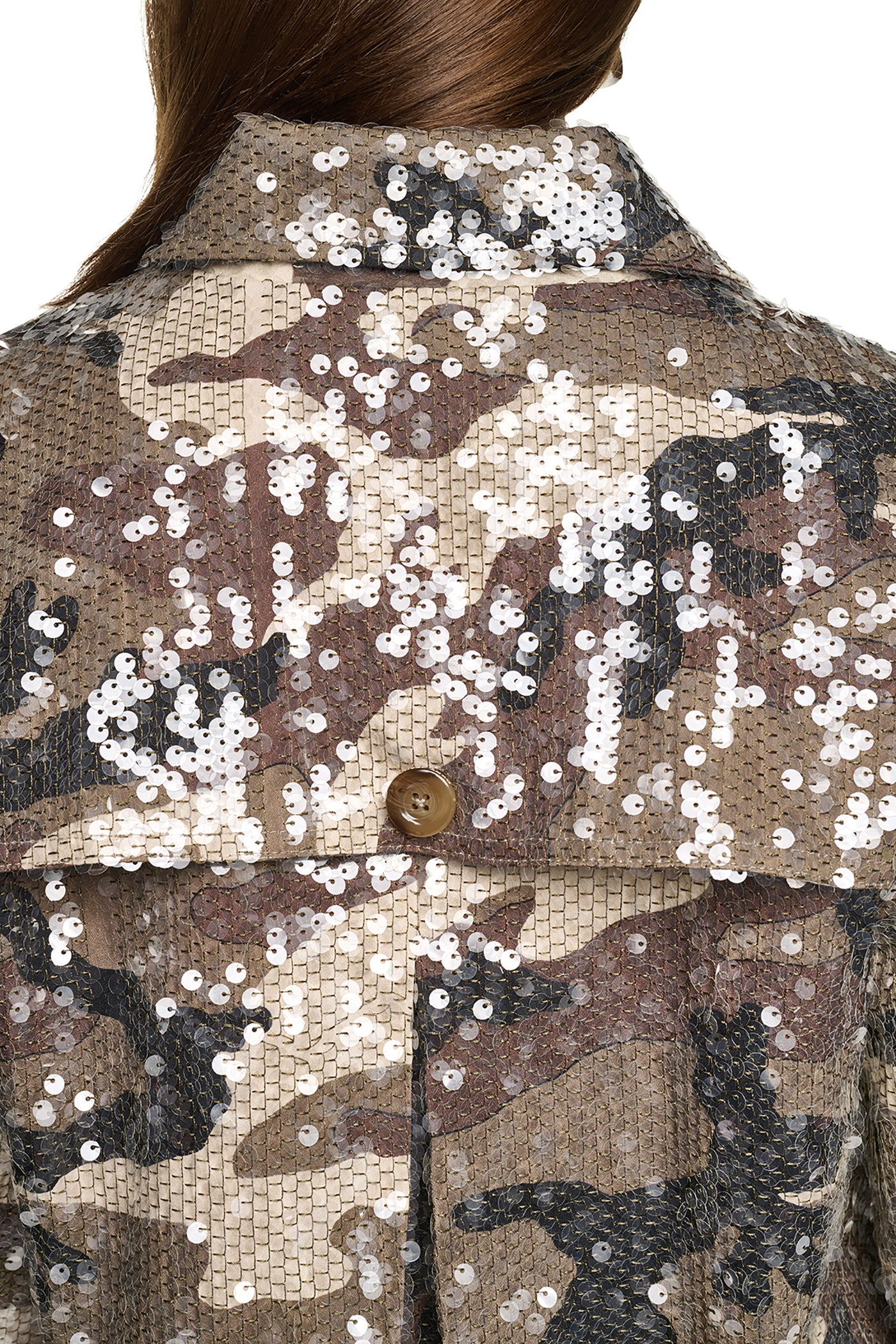 SEQUIN DOUBLE BREASTED TRENCH COAT VIEW 6