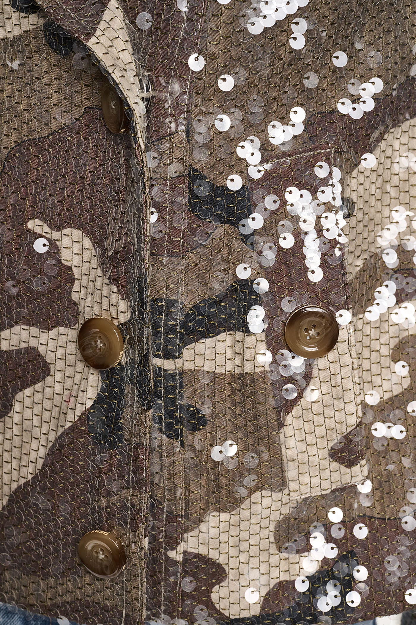 SEQUIN DOUBLE BREASTED TRENCH COAT VIEW 7