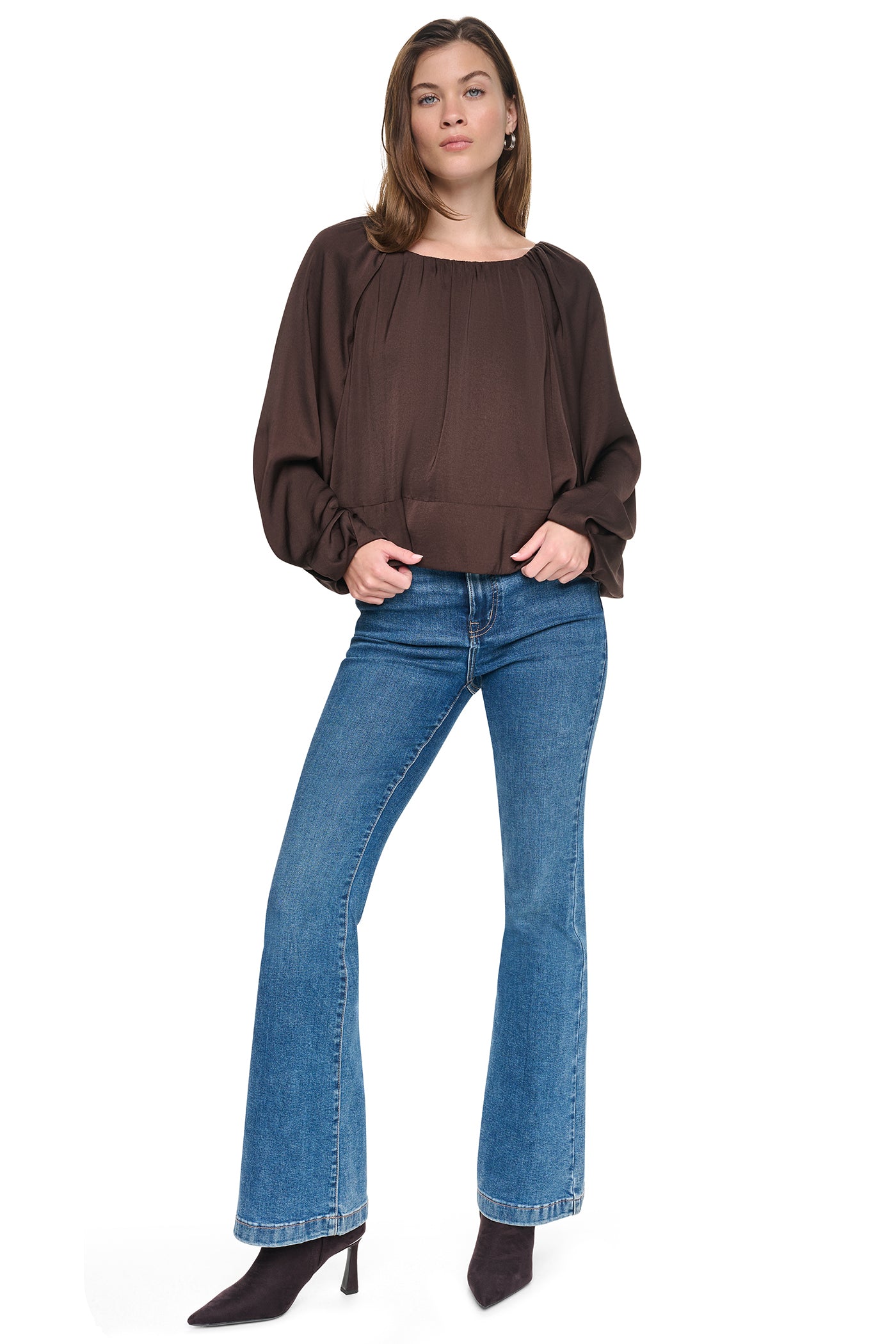RAGLAN SLEEVE SHIRRED TOP VIEW 4 | New clothing