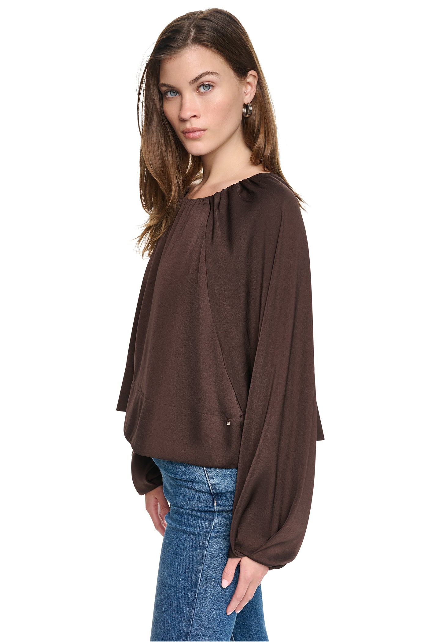 RAGLAN SLEEVE SHIRRED TOP VIEW 6 | New clothing