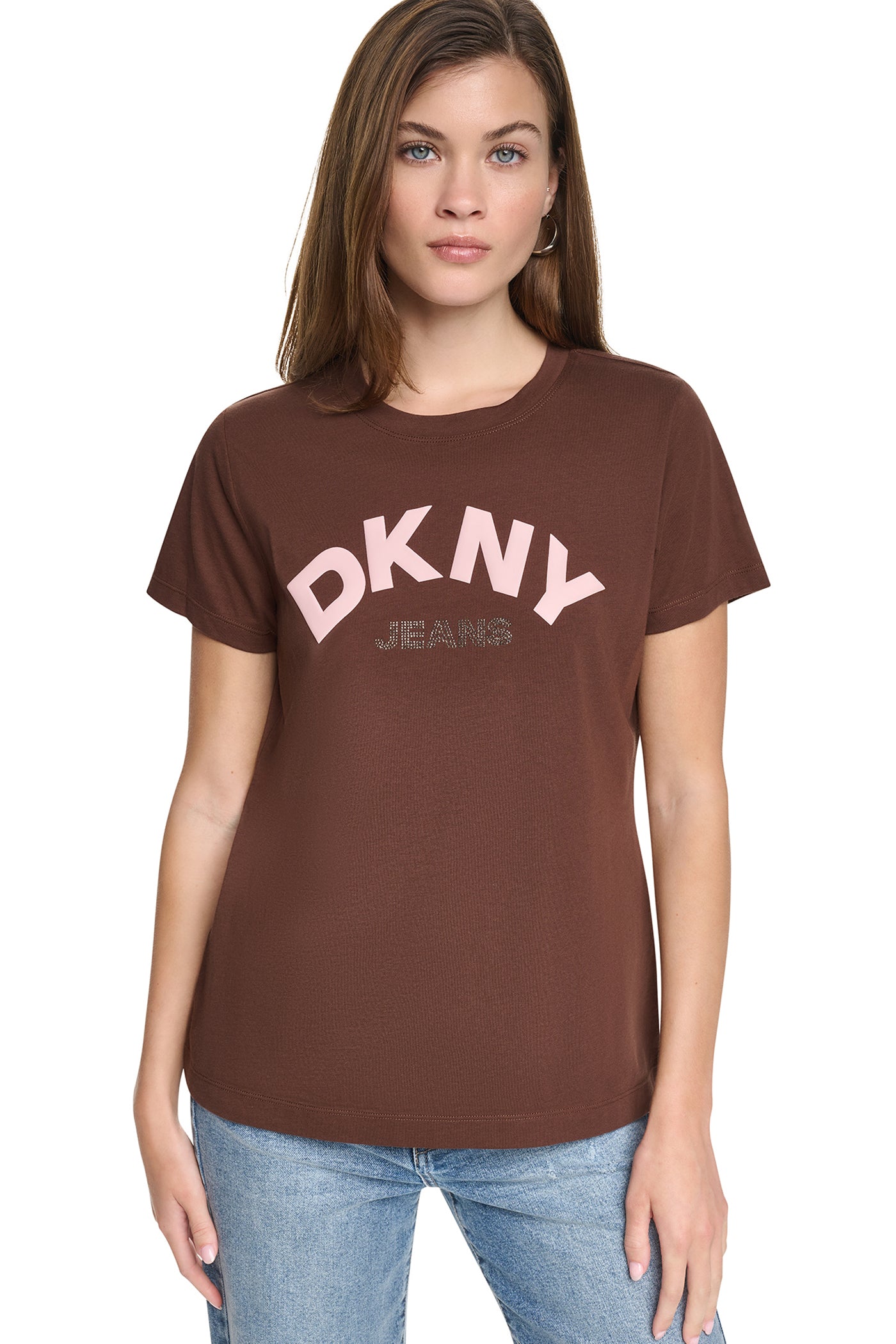 ARCHED RHINESTONE LOGO TEE VIEW 2
