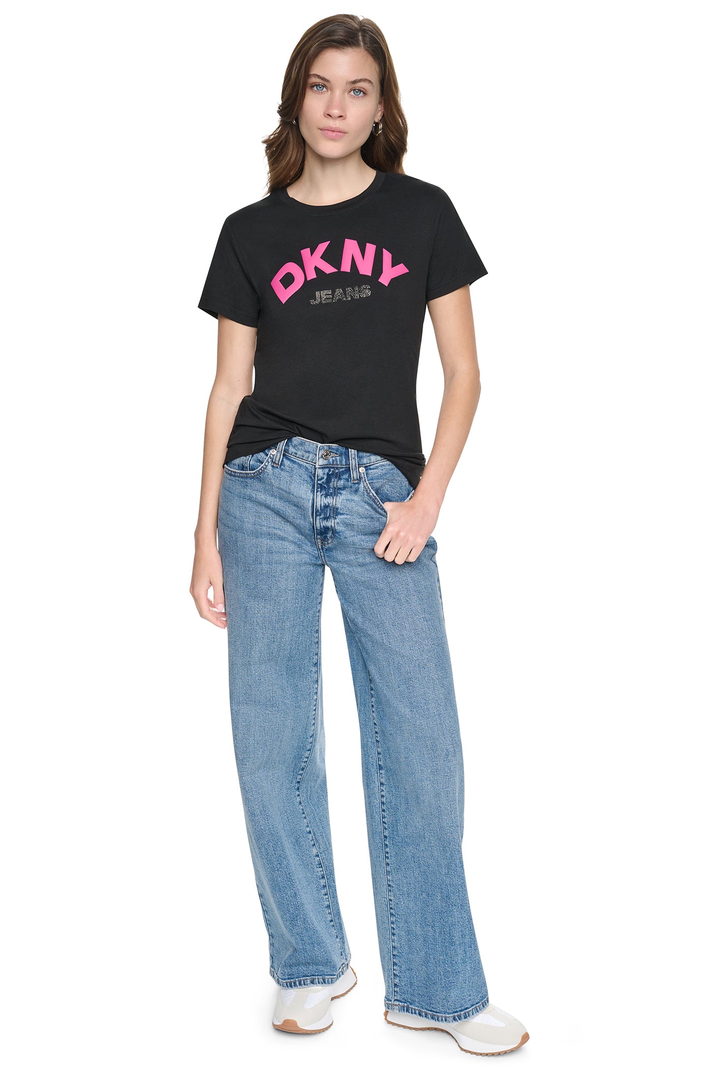 ARCHED RHINESTONE LOGO TEE VIEW 6