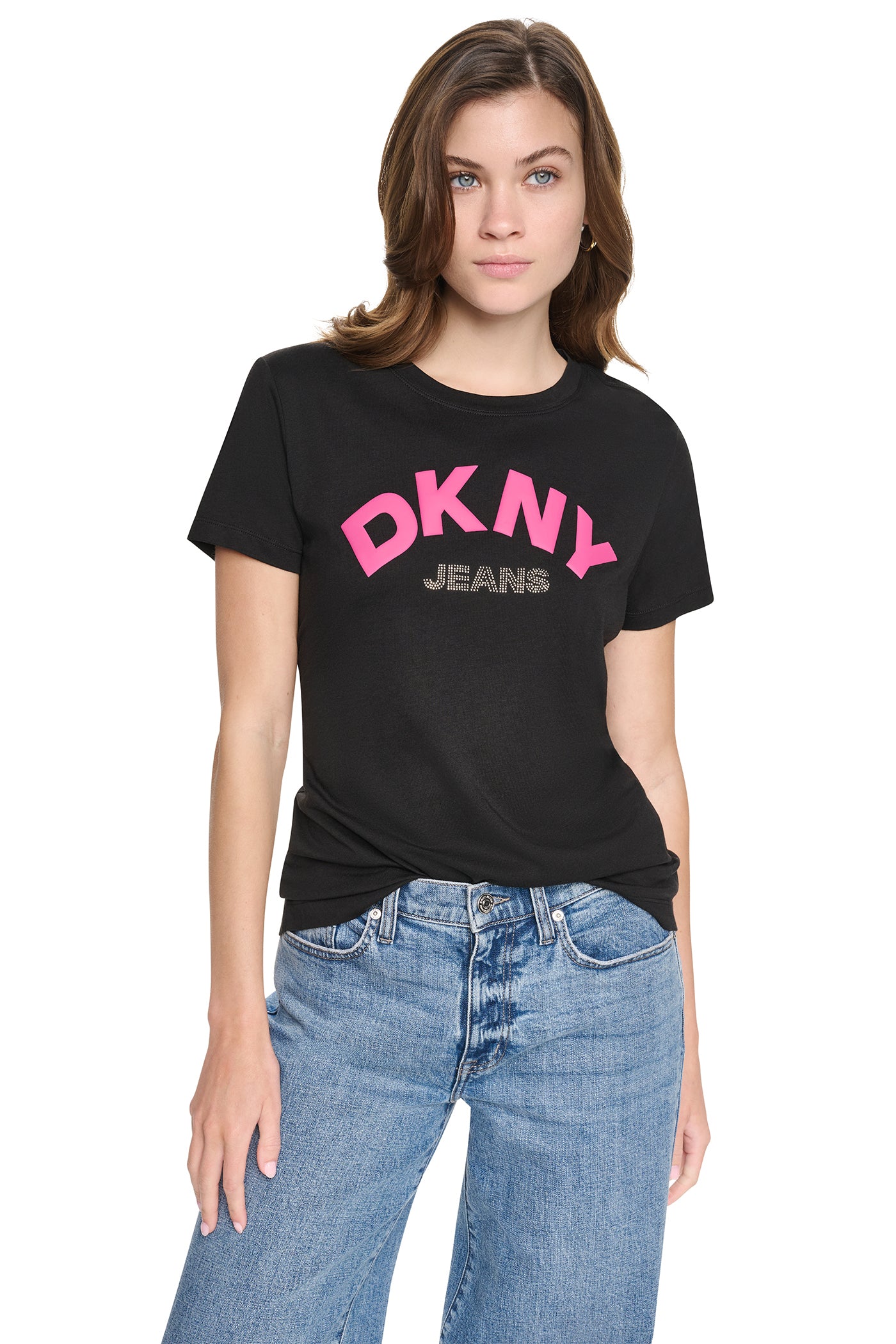 ARCHED RHINESTONE LOGO TEE VIEW 5