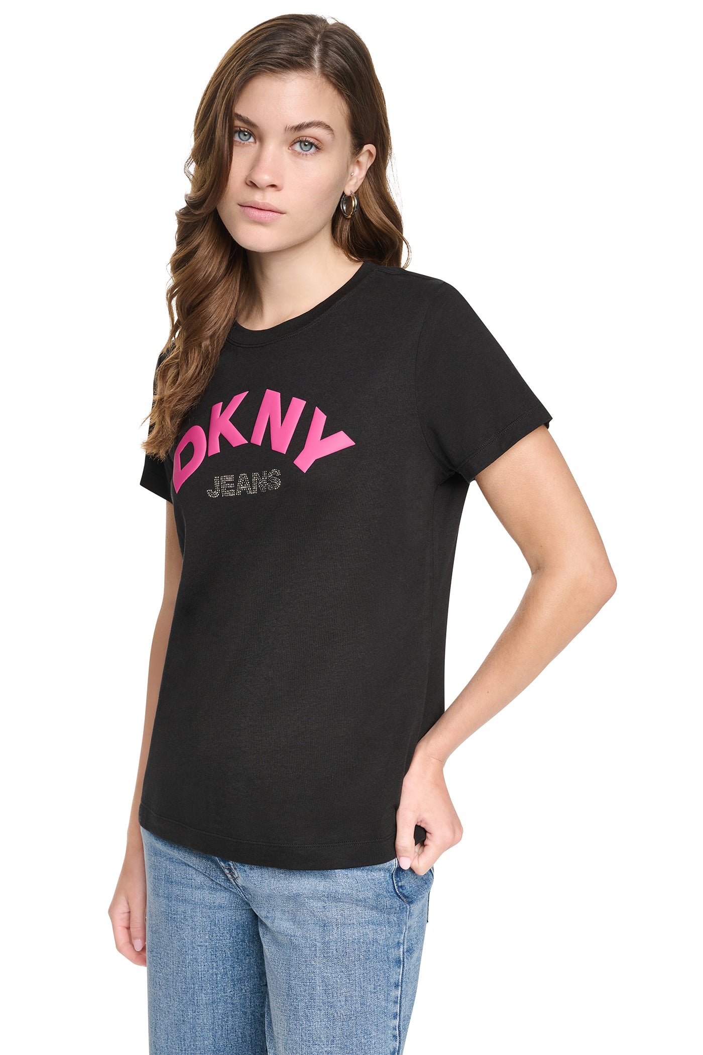 ARCHED RHINESTONE LOGO TEE VIEW 4