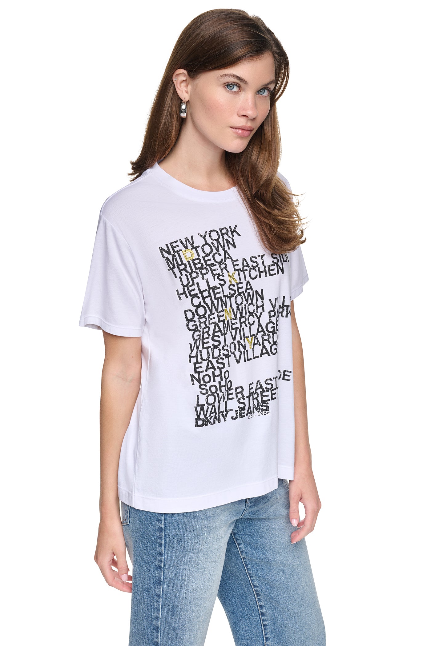 RHINESTONE NEIGHBORHOOD TEE VIEW 4 | New clothing