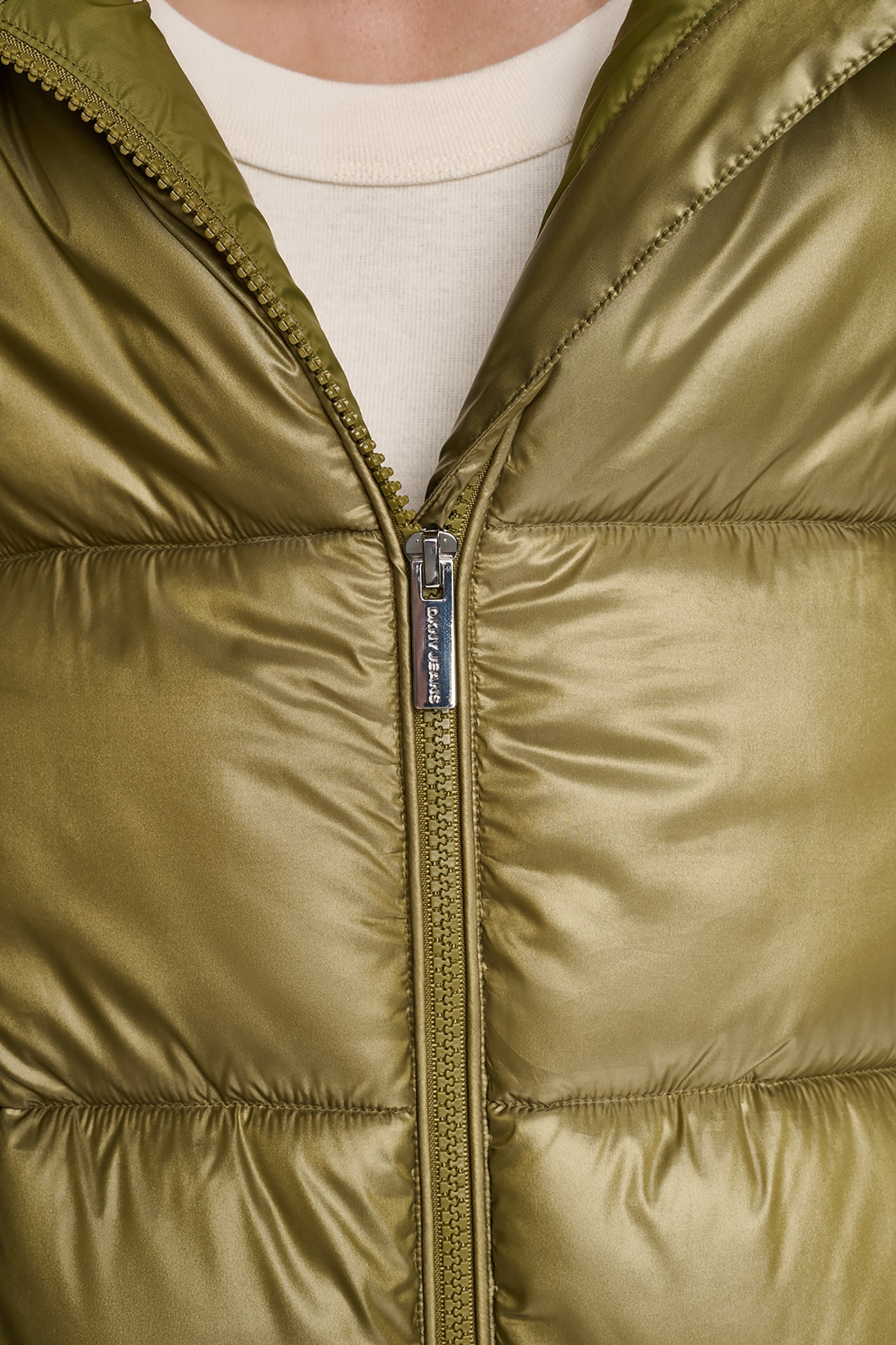 QUILTED PUFFER WITH DRAMA COLLAR VIEW 8