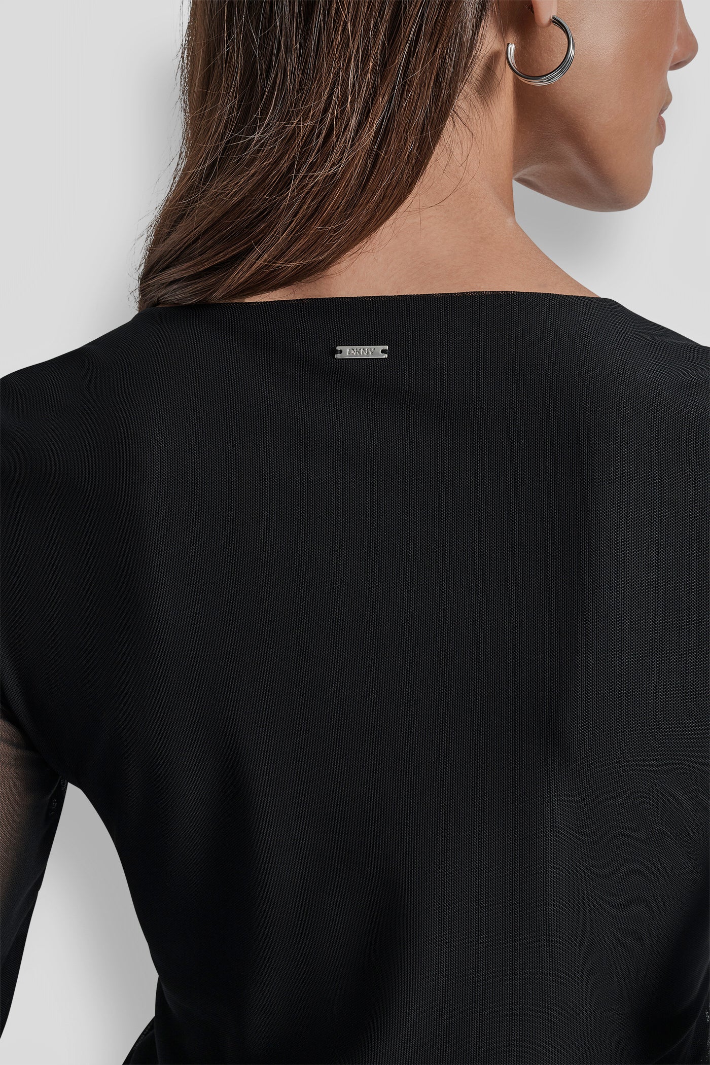 DOME STUDS MESH LONG SLEEVE TOP VIEW 6 | All Products