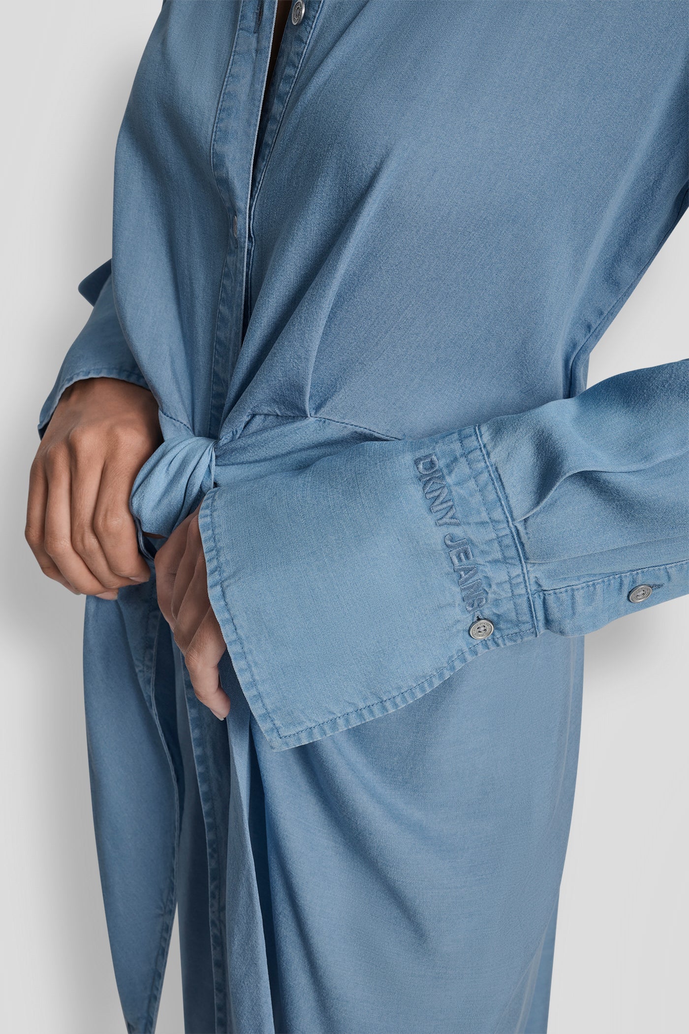 GARMENT DYE LONG SLEEVE BUTTON FRONT SHIRTDRESS VIEW 5 | Dresses & Jumpsuits