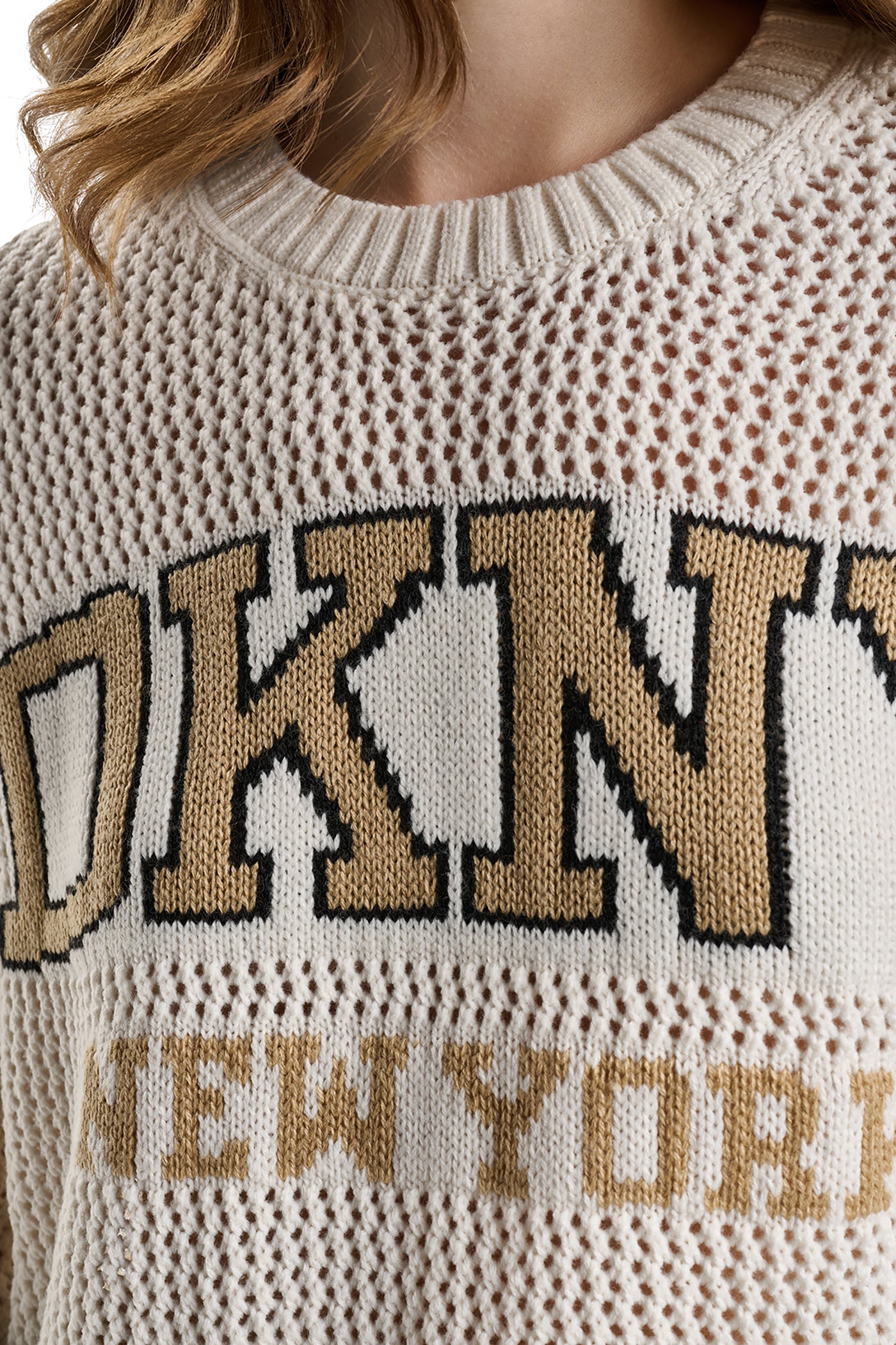 OPEN STITCH VARSITY LOGO SWEATER VIEW 7