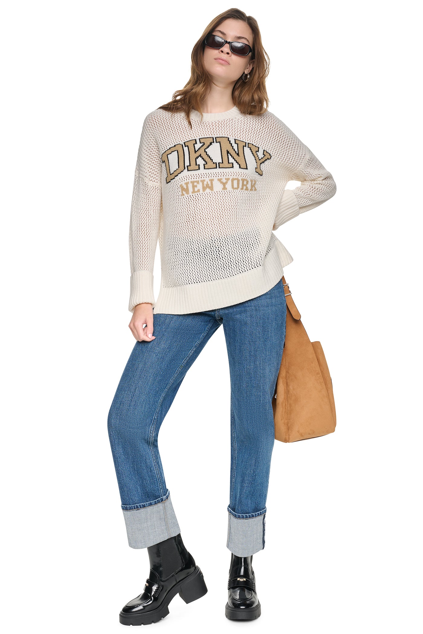 OPEN STITCH VARSITY LOGO SWEATER VIEW 9