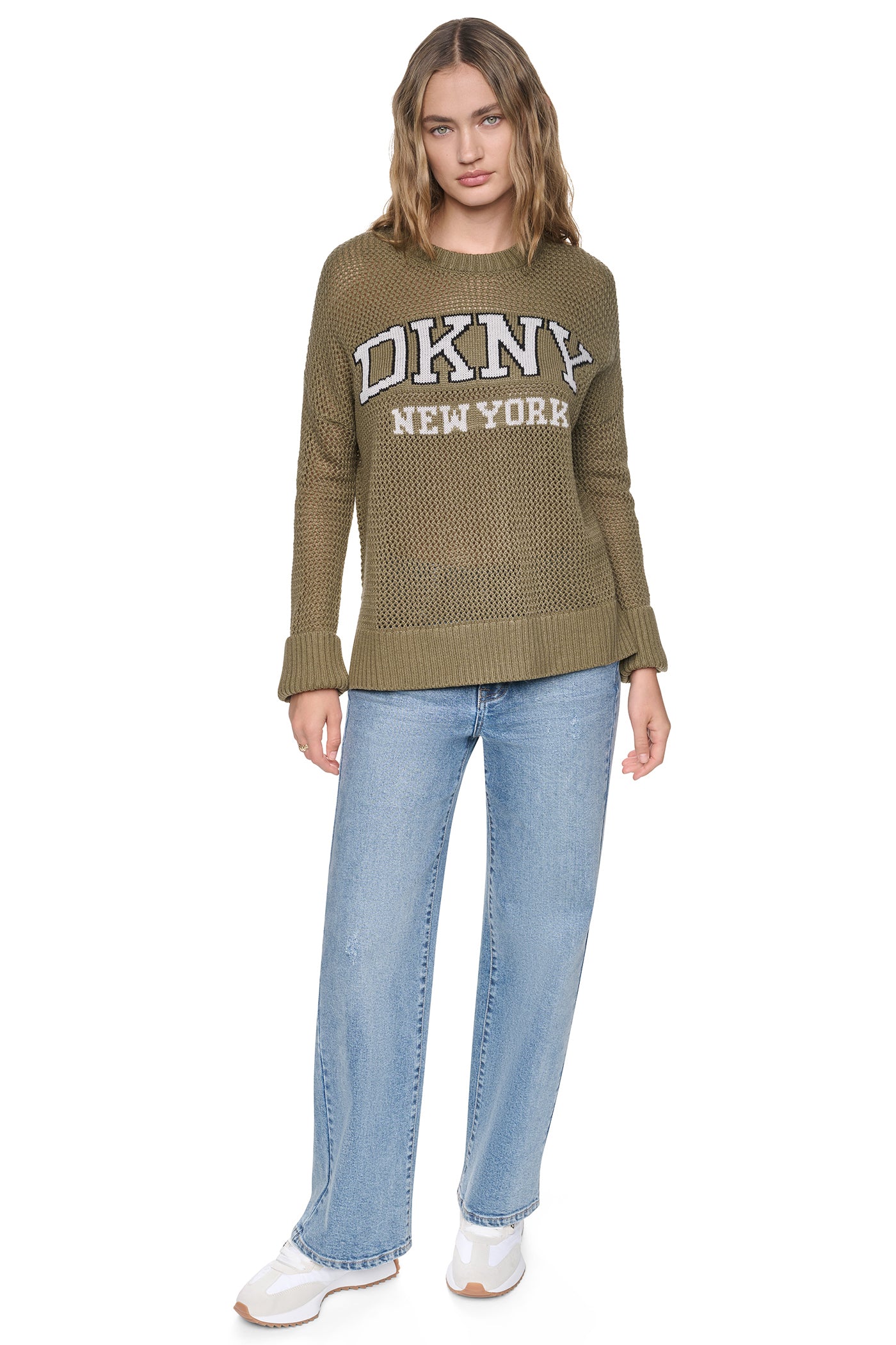 OPEN STITCH VARSITY LOGO SWEATER VIEW 6