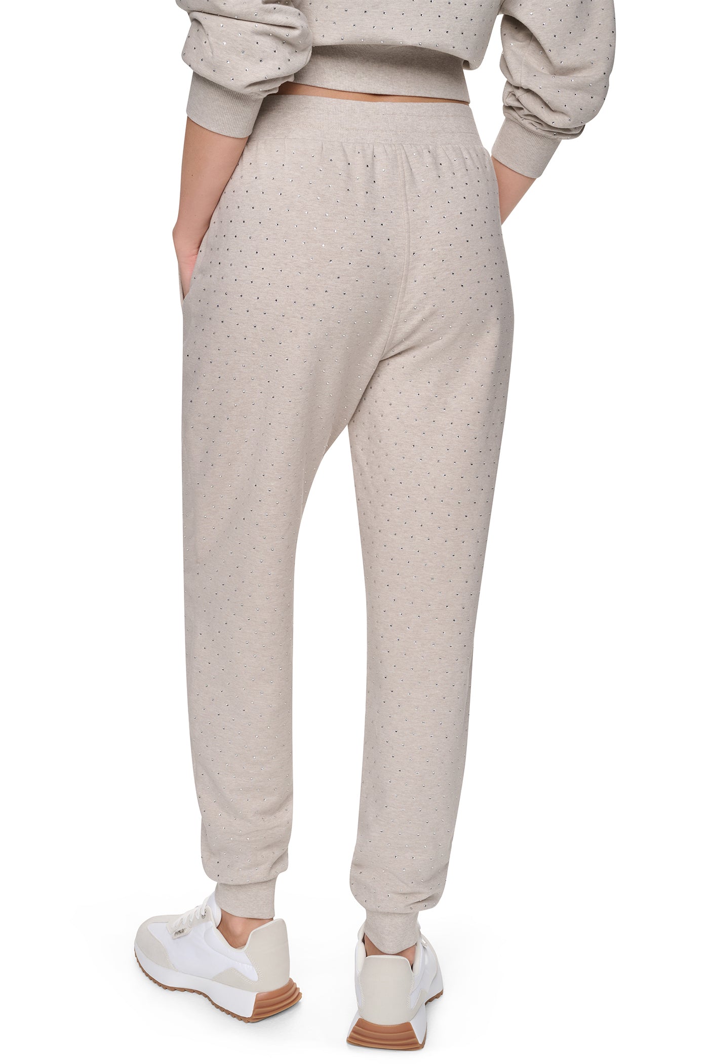 HIGH-RISE RHINESTONE JOGGER PANT VIEW 3