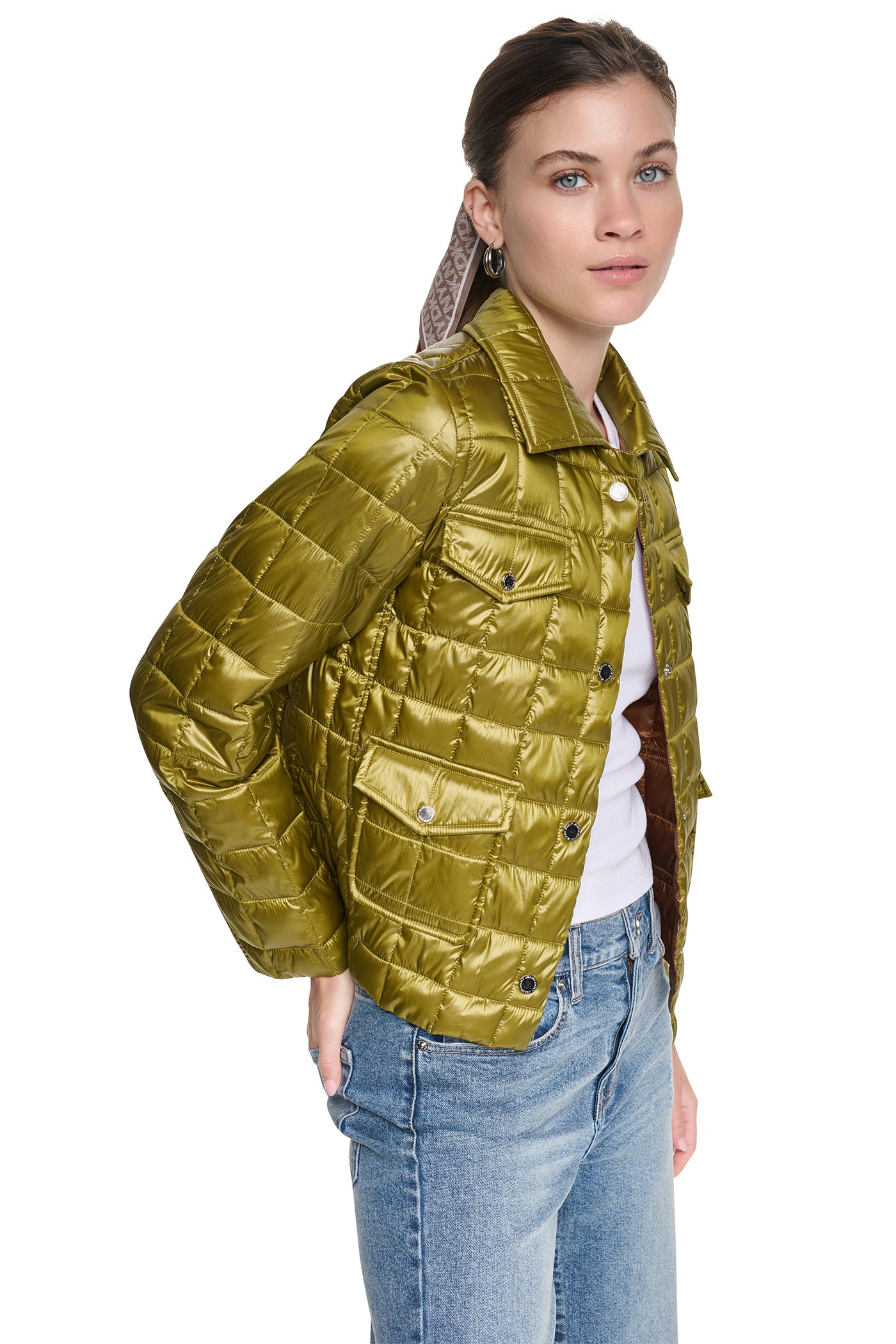 BOX QUILT PUFFER JACKET VIEW 4