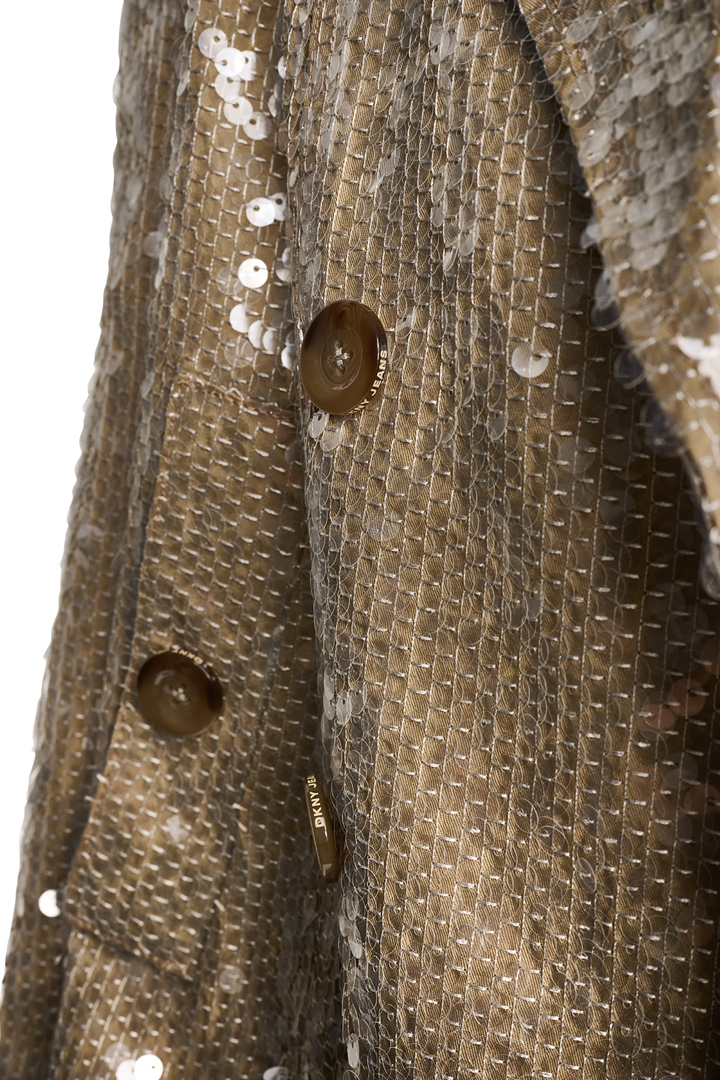 SEQUIN DOUBLE BREASTED TRENCH COAT VIEW 8