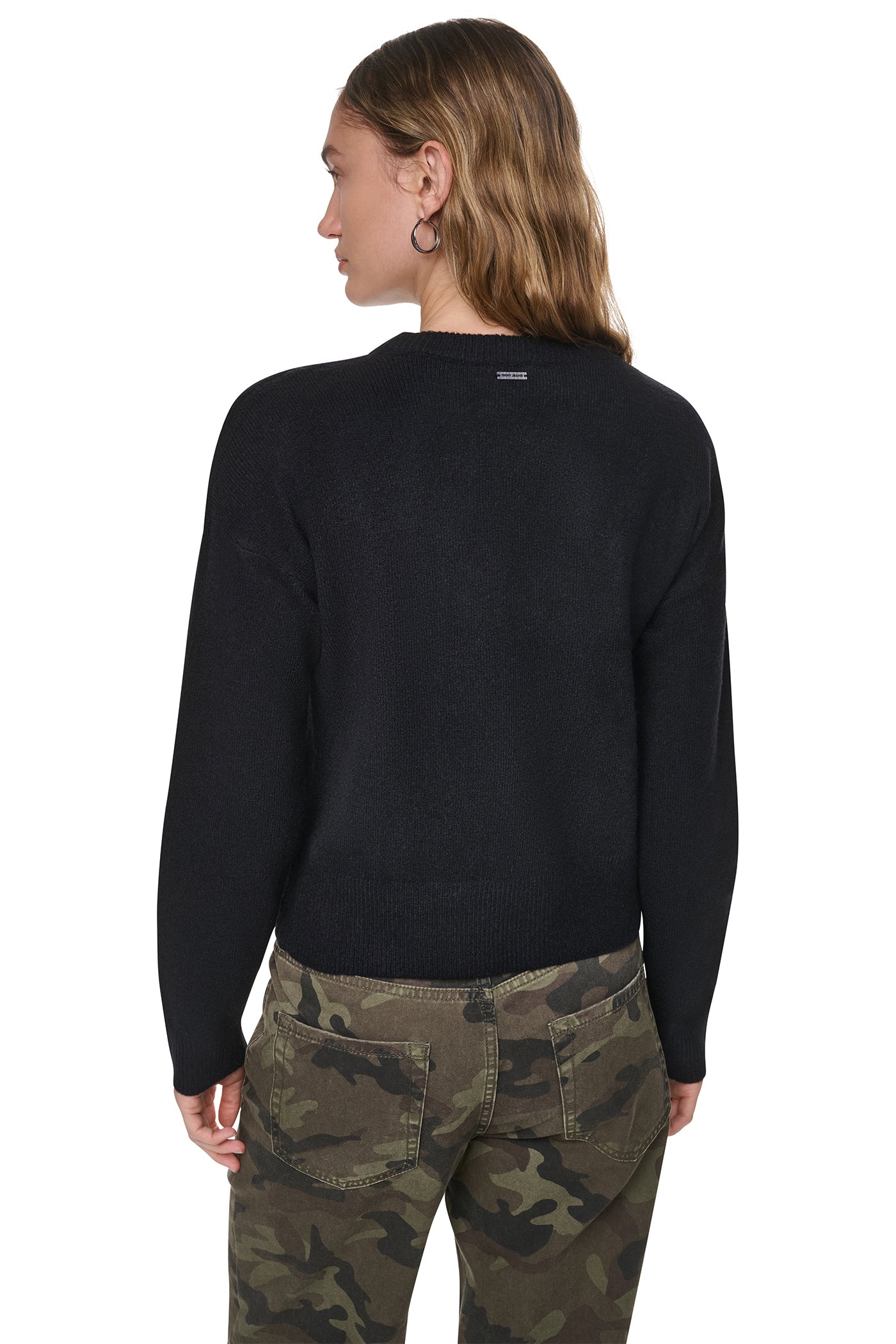 ASYMMETRIC BUTTON HEM CARDIGAN VIEW 3