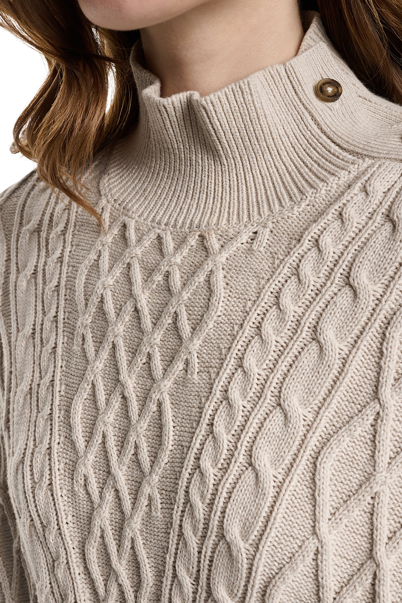 BUTTON SHOULDER CABLE SWEATER VEST VIEW 7