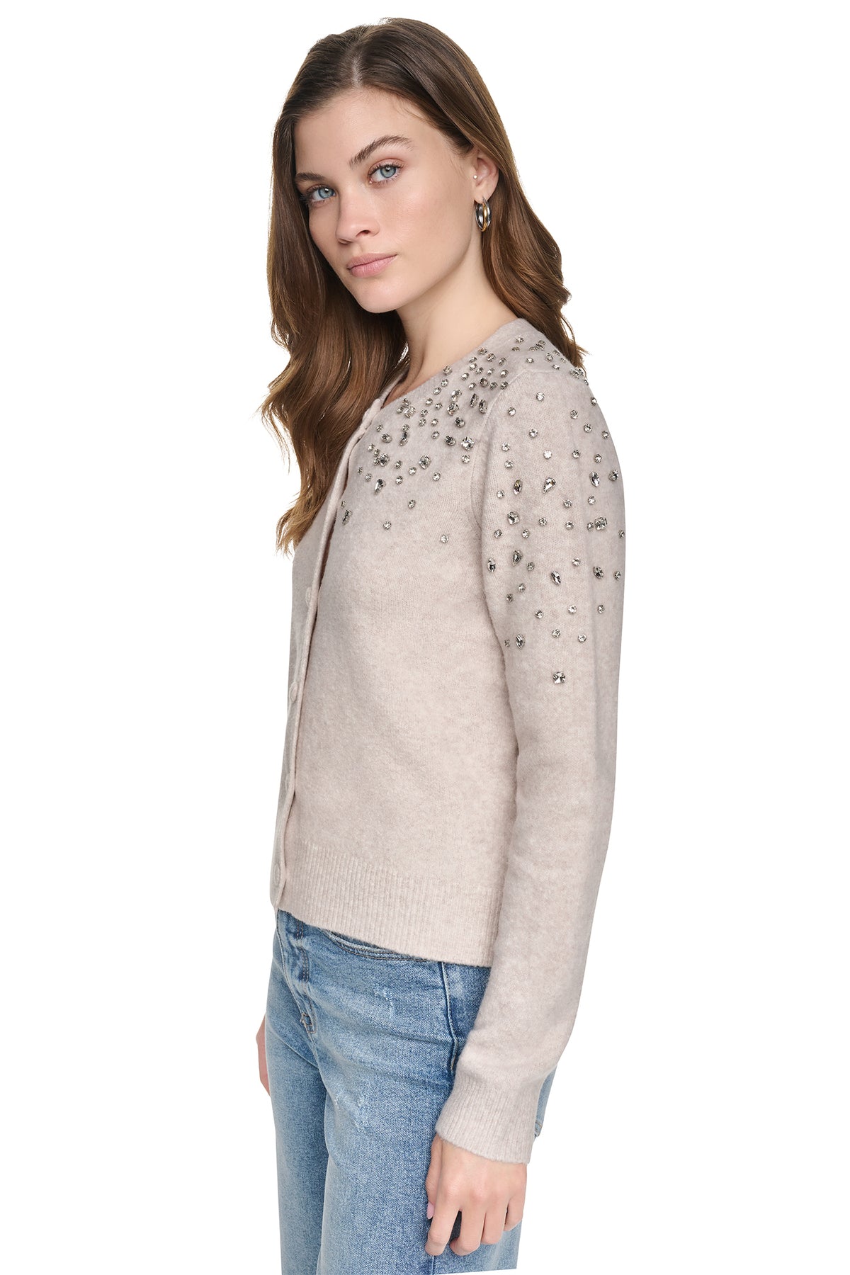 RHINESTONE FRONT CARDIGAN VIEW 2