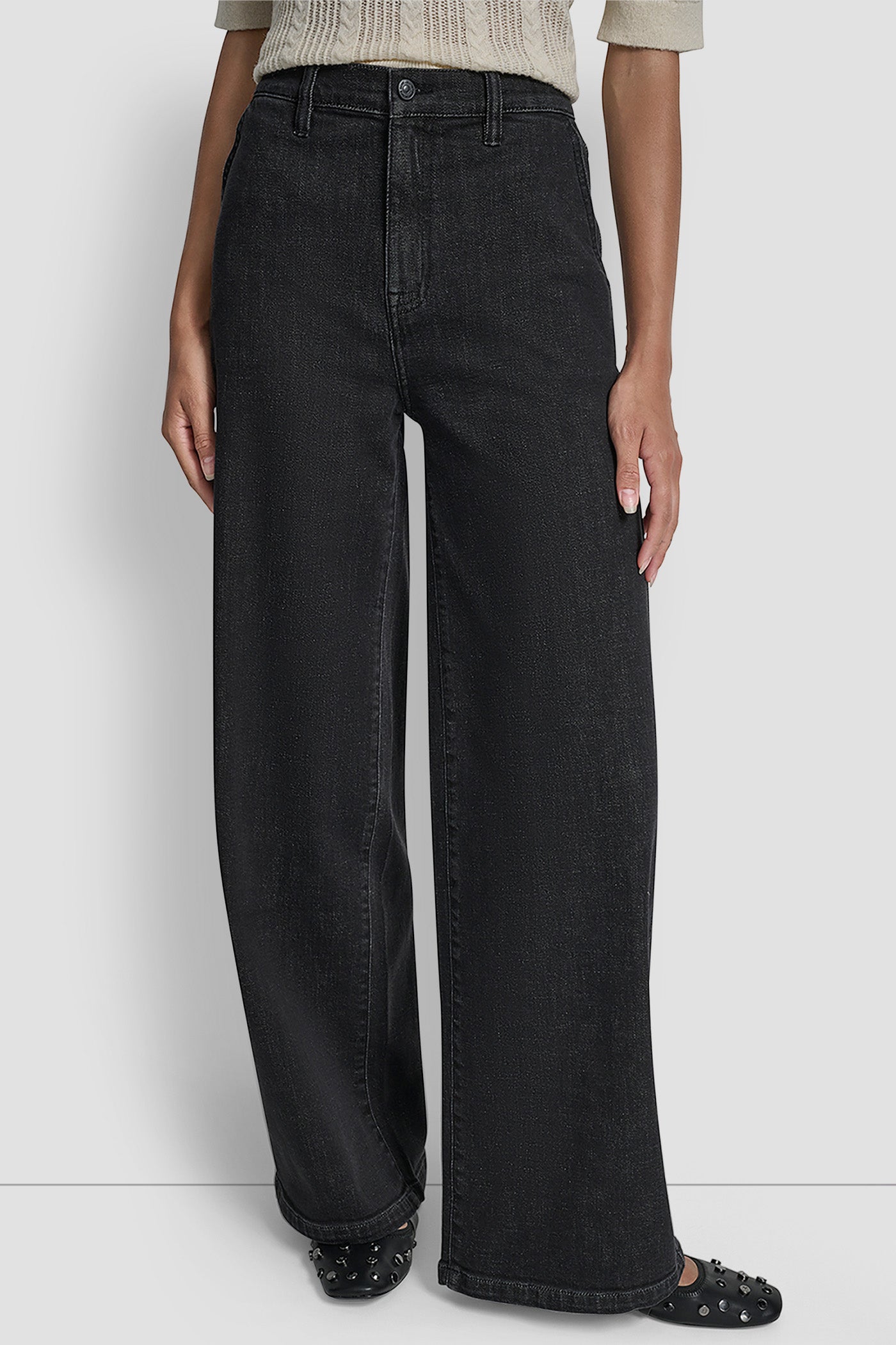 Blackout HIGH RISE TAILORED TROUSER 31 INCH INSEAM, FRONT VIEW | New Arrivals