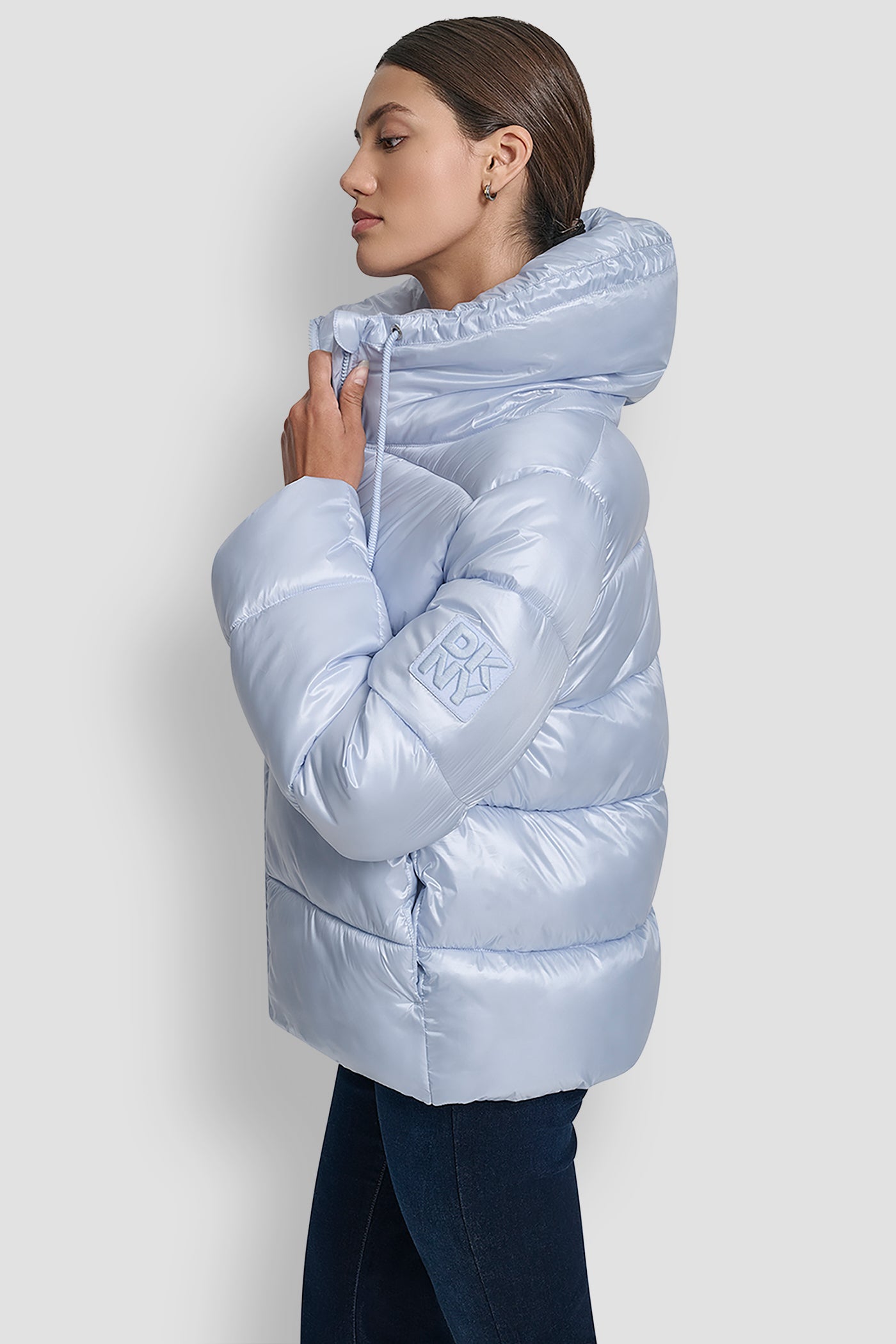 FUNNEL-NECK LIGHTWEIGHT PUFFER JACKET VIEW 3 | DKNY Promo