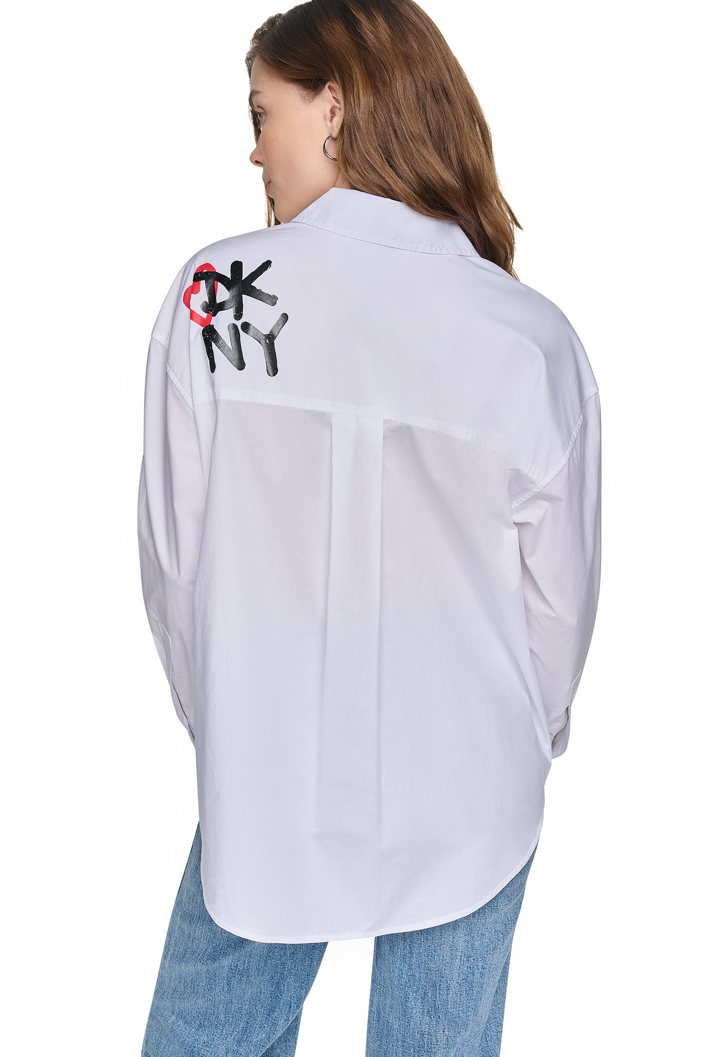 GRAFFITI LOGO POPLIN SHIRT VIEW 2