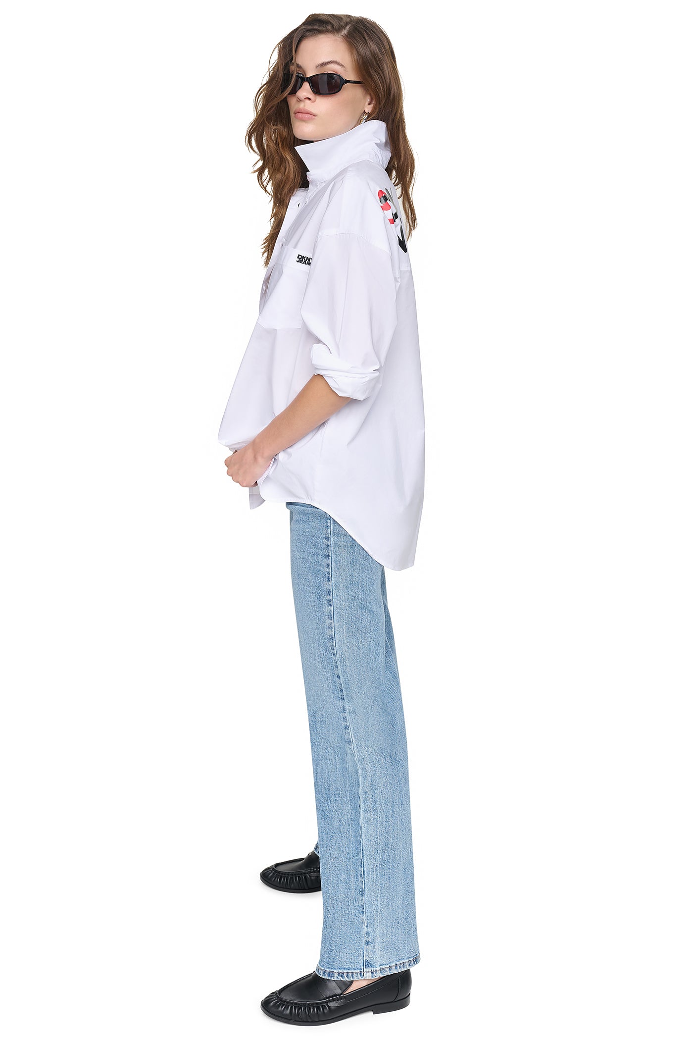 GRAFFITI LOGO POPLIN SHIRT VIEW 2