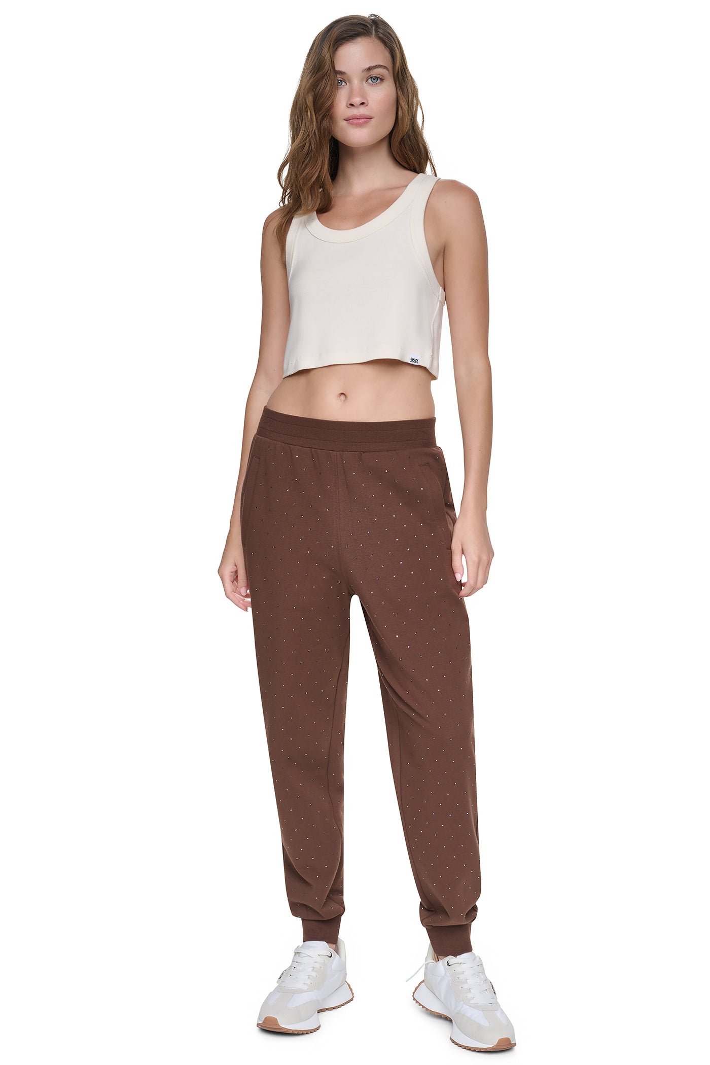 HIGH-RISE RHINESTONE JOGGER PANT VIEW 6