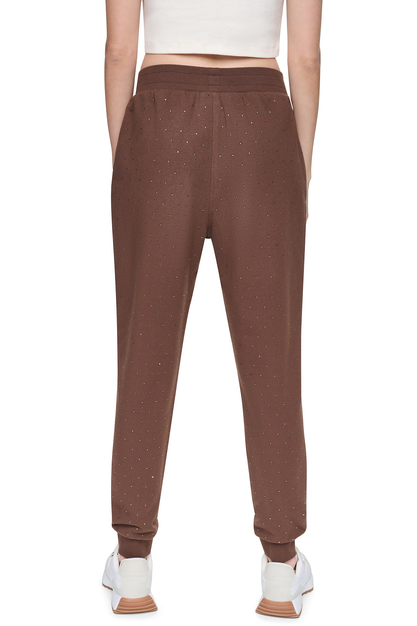 HIGH-RISE RHINESTONE JOGGER PANT VIEW 3