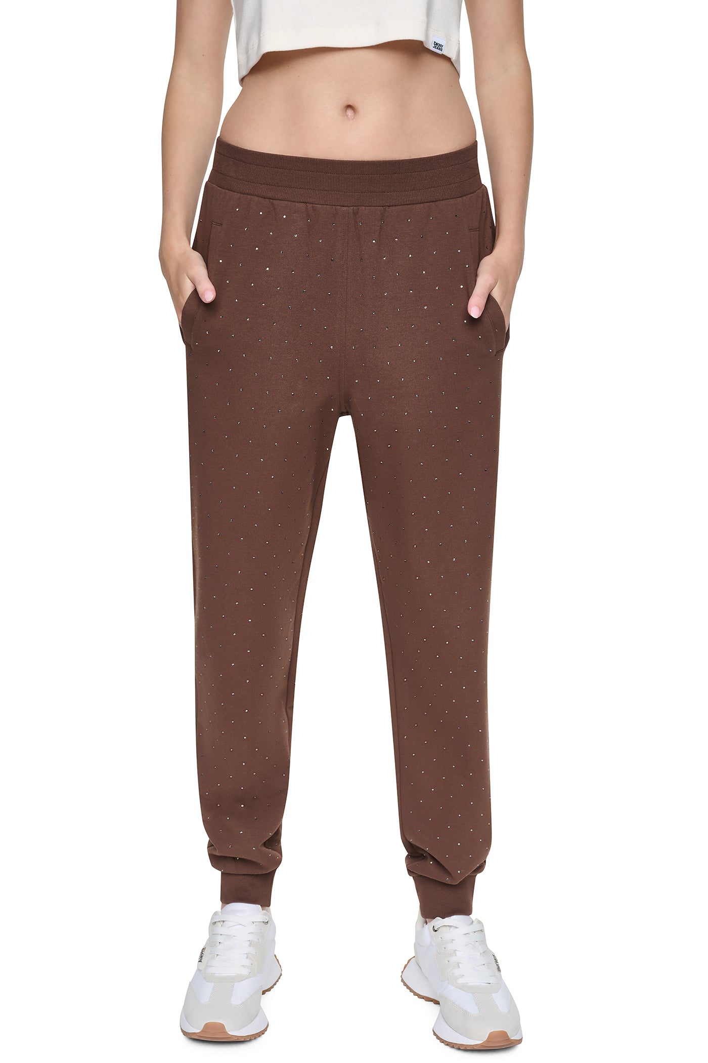 HIGH-RISE RHINESTONE JOGGER PANT VIEW 5