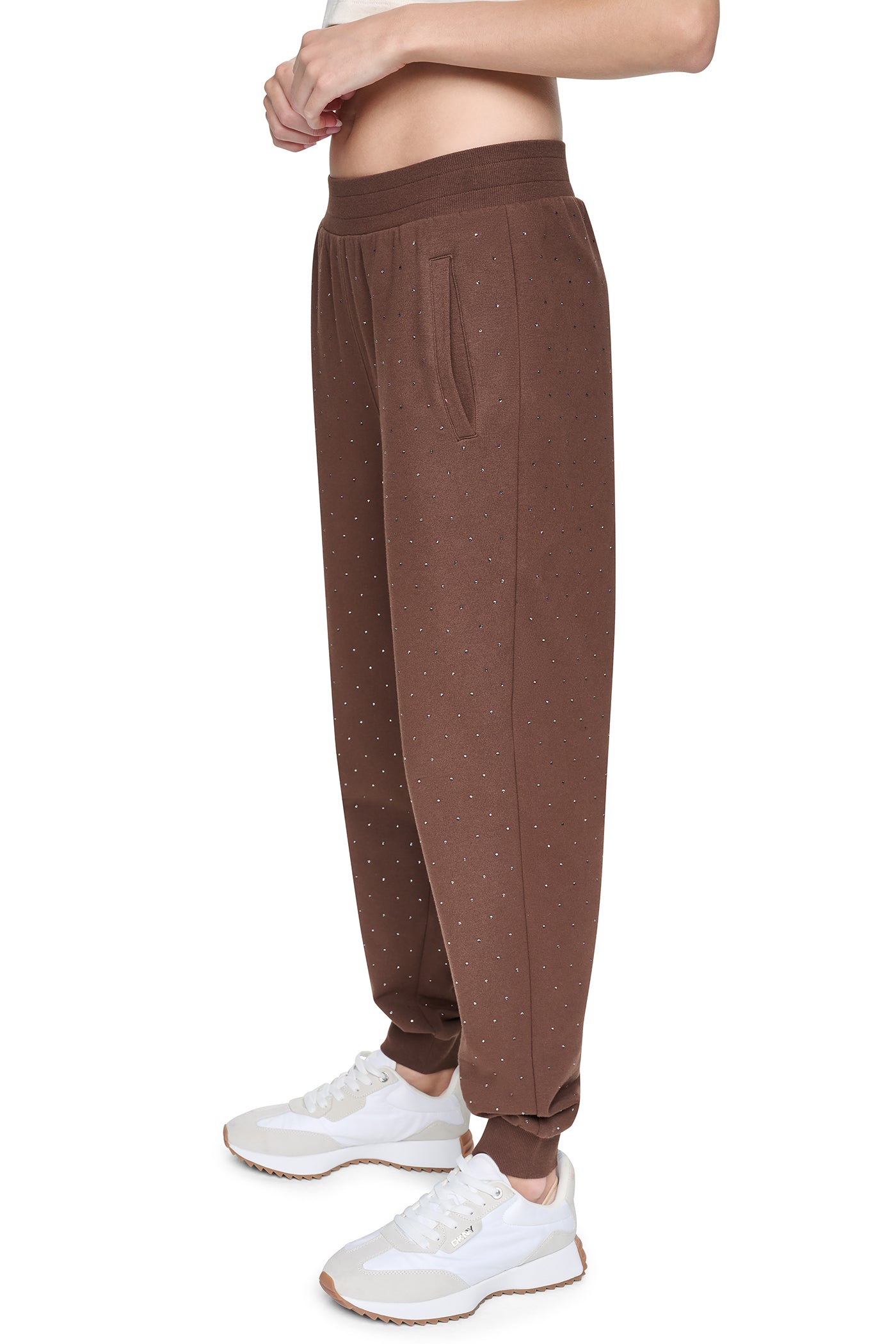 HIGH-RISE RHINESTONE JOGGER PANT VIEW 4