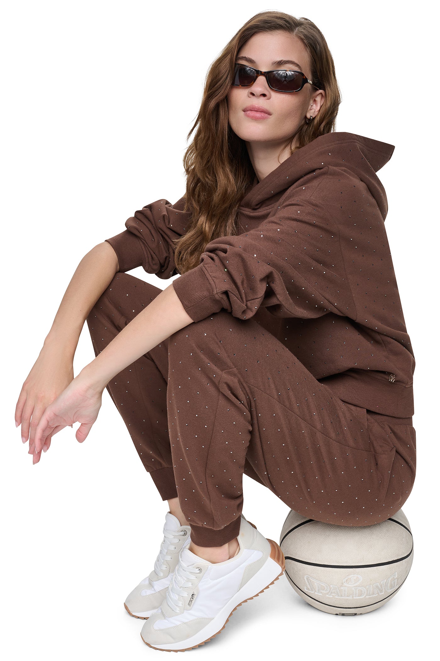 HIGH-RISE RHINESTONE JOGGER PANT VIEW 7