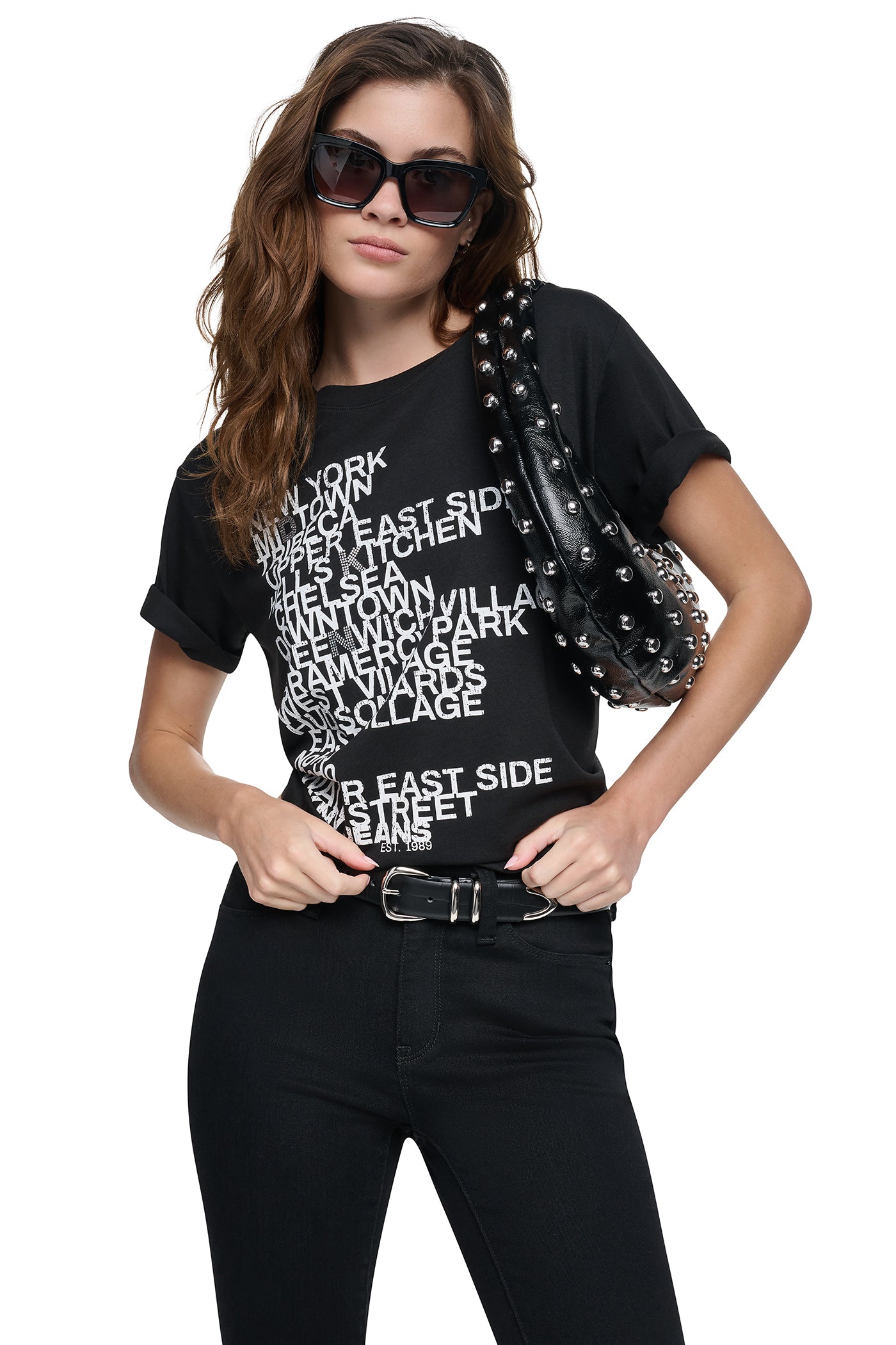 RHINESTONE NEIGHBORHOOD TEE VIEW 7 | New clothing