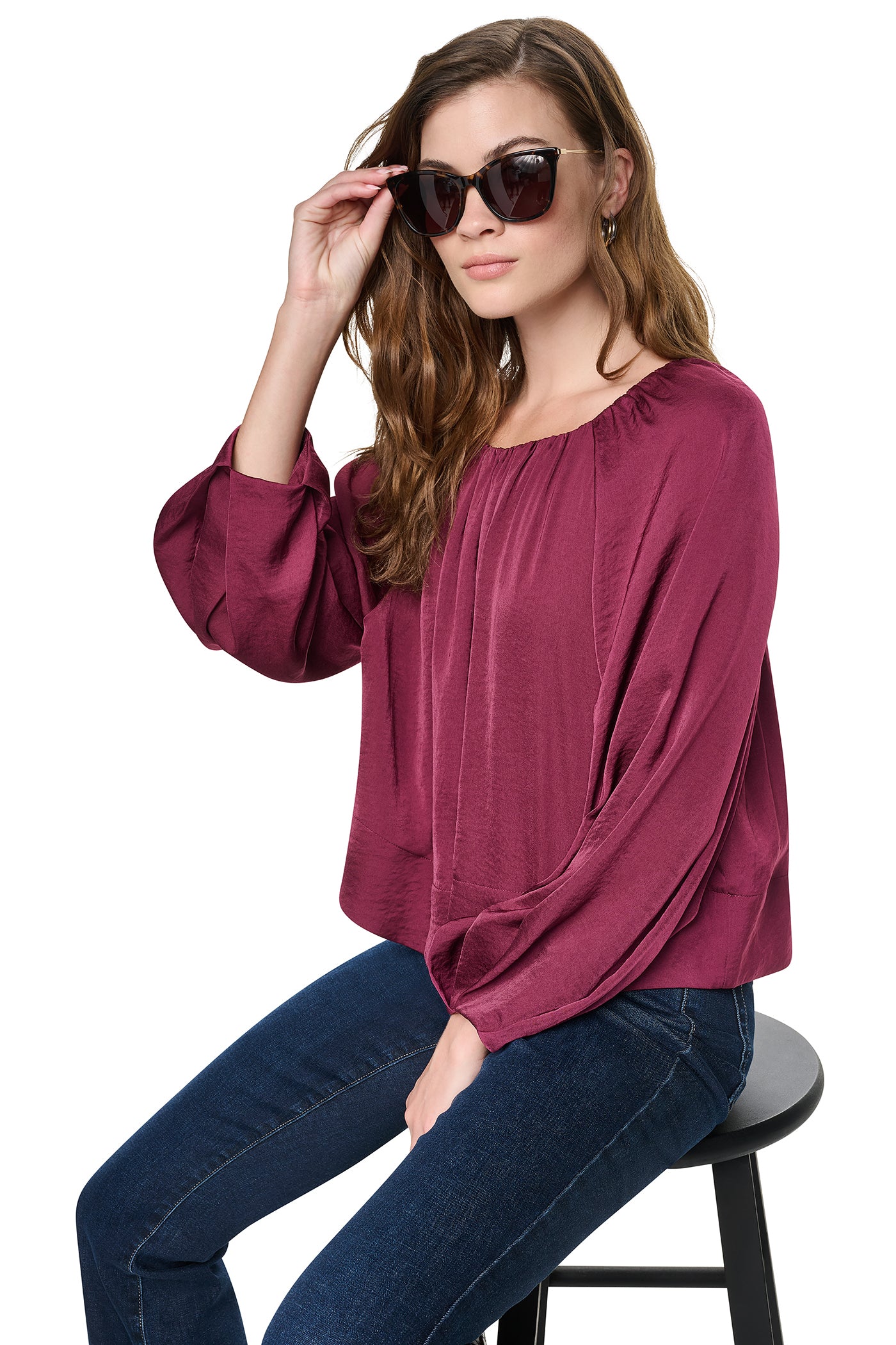 RAGLAN SLEEVE SHIRRED TOP VIEW 7 | New clothing