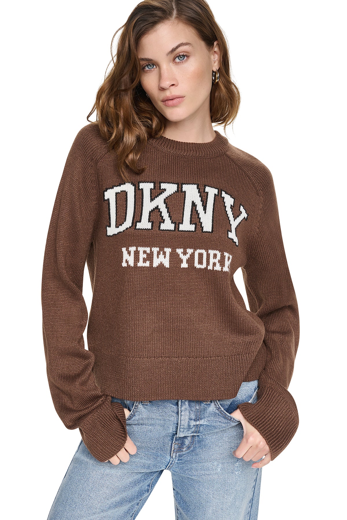 BELL SLEEVE RAGLAN LOGO SWEATER VIEW 2