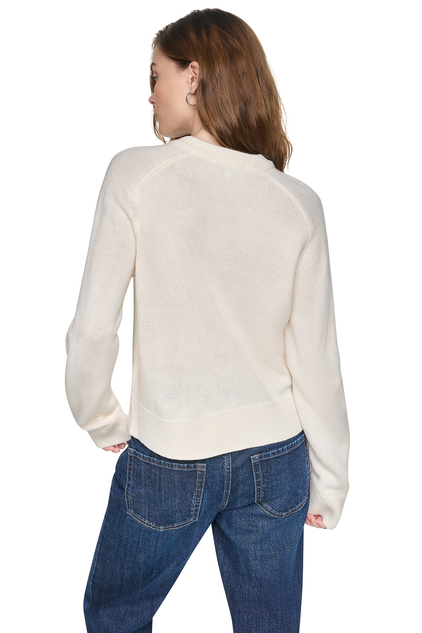 BELL SLEEVE RAGLAN LOGO SWEATER VIEW 3