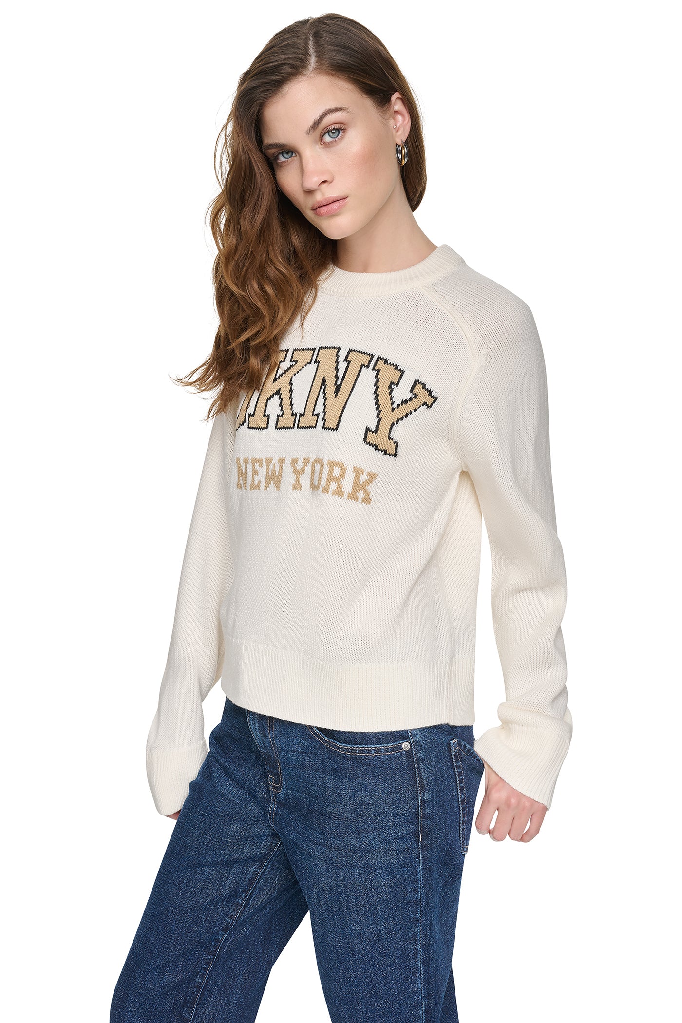 BELL SLEEVE RAGLAN LOGO SWEATER VIEW 4